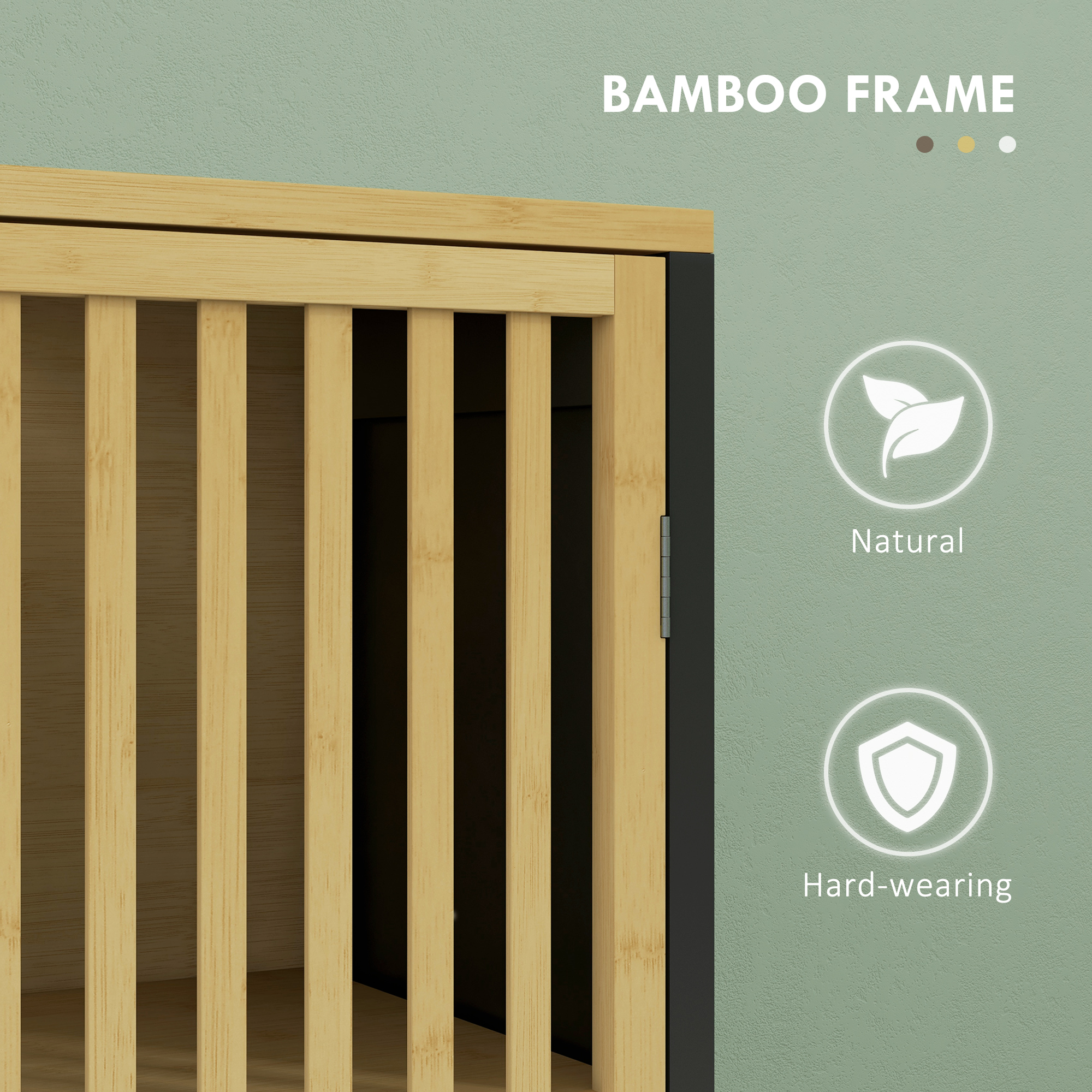 Bamboo-Blend Retro Cut-Out Under Sink Cabinet — image 5