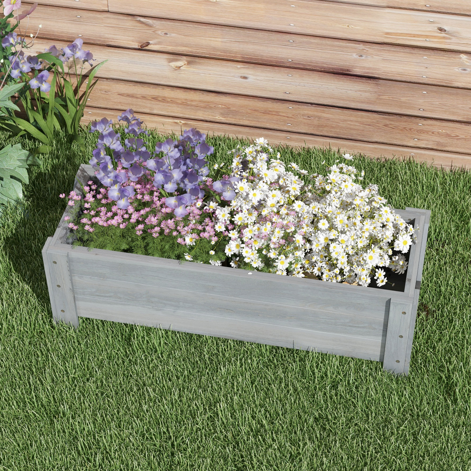 58L Garden Raised Bed Planter Grow Containers For Outdoor Patio Plant Flower — image 4