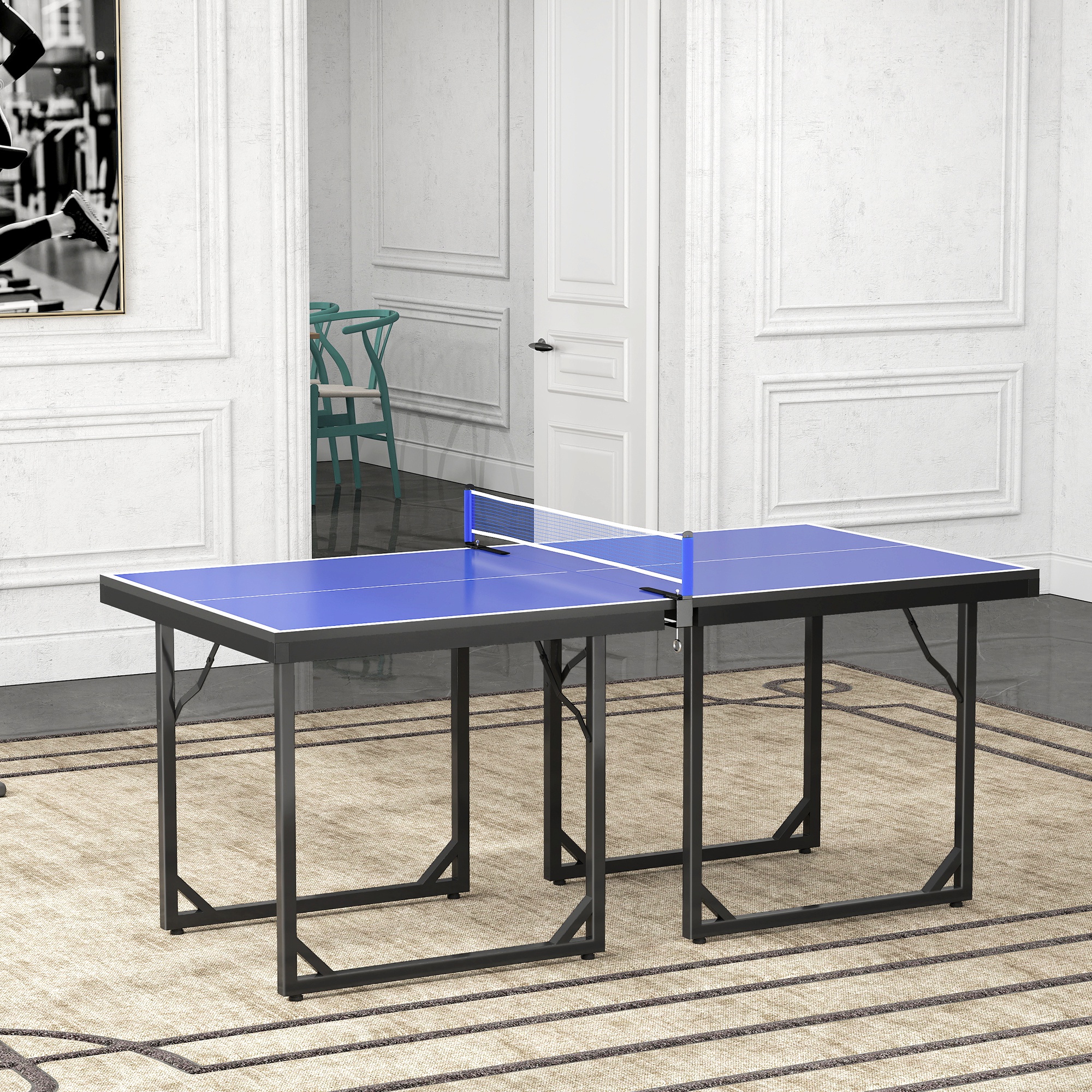 6ft Table Tennis Table,Ping Pong With Net,Foldable And Portable Ping Set — image 3