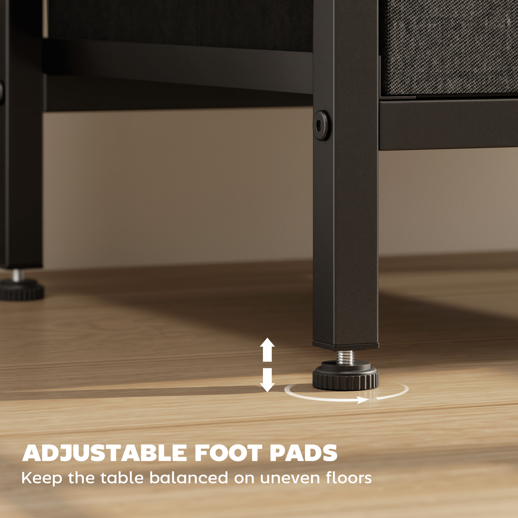 Bedside Table With Charging Station-Black — image 3