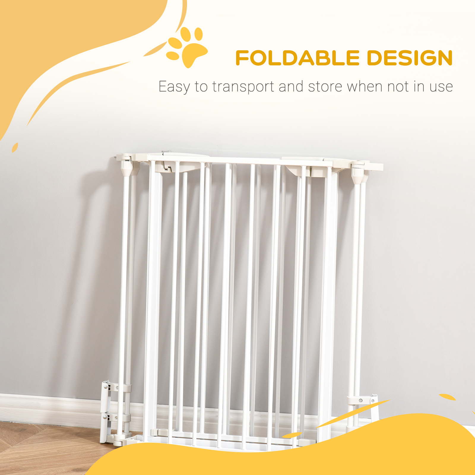 Pet Safety Gate,3 Panels Playpen Fireplace,Foldable Metal Fence,Stair — image 2