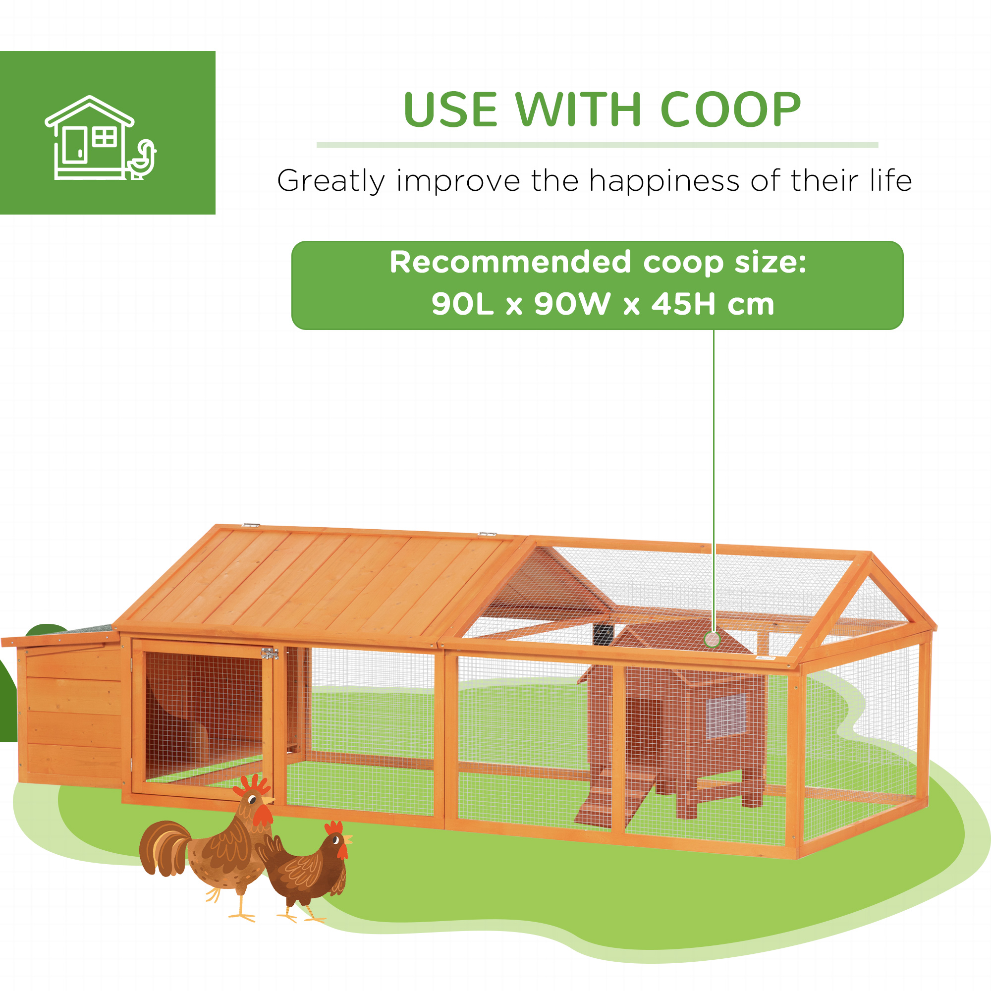 Wooden Chicken Coop With Nesting Box,Openable Roof,for 4-8 Chickens — image 5