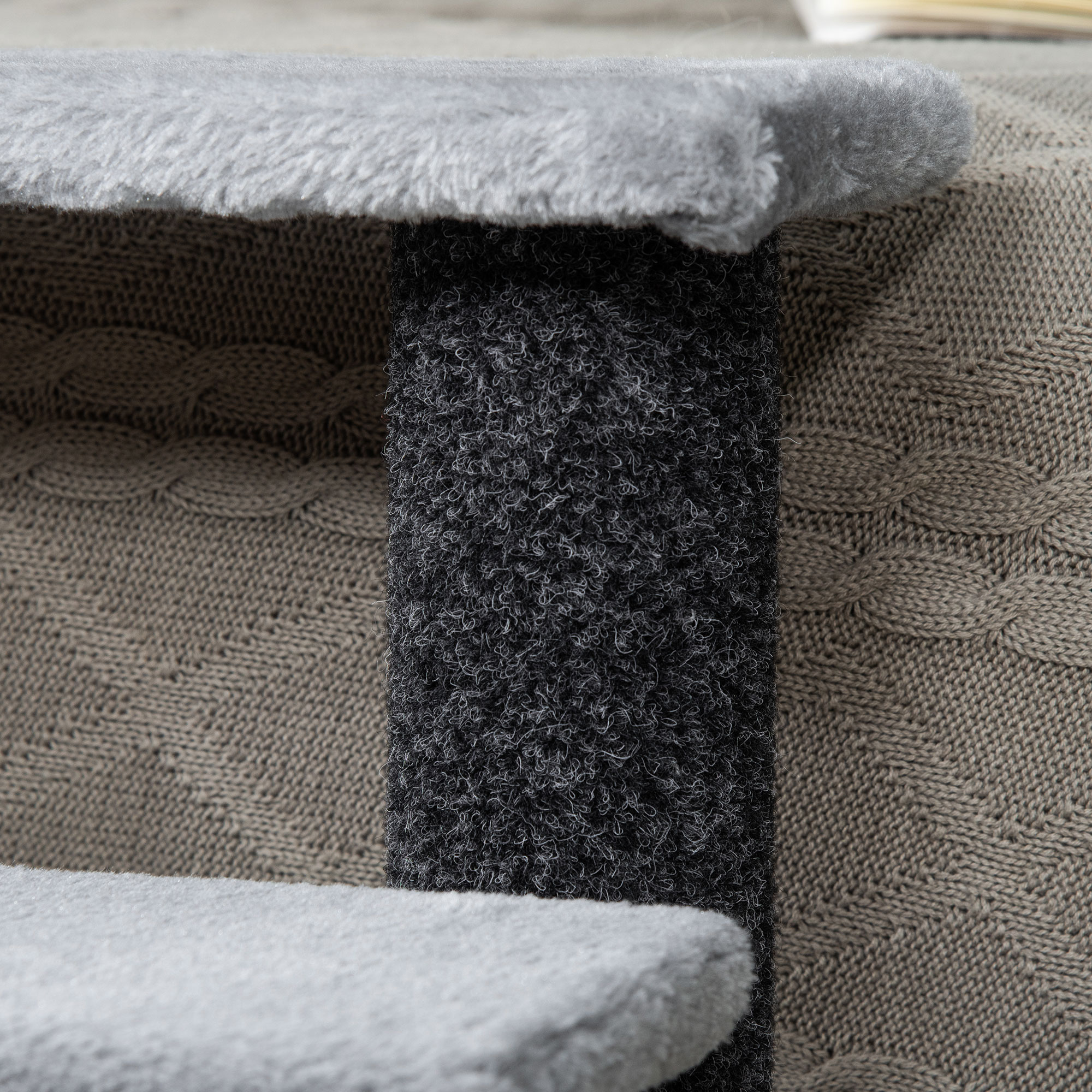 4-step Pet Stairs With Scratching Posts,Platforms,Toy Ball,Grey — image 4