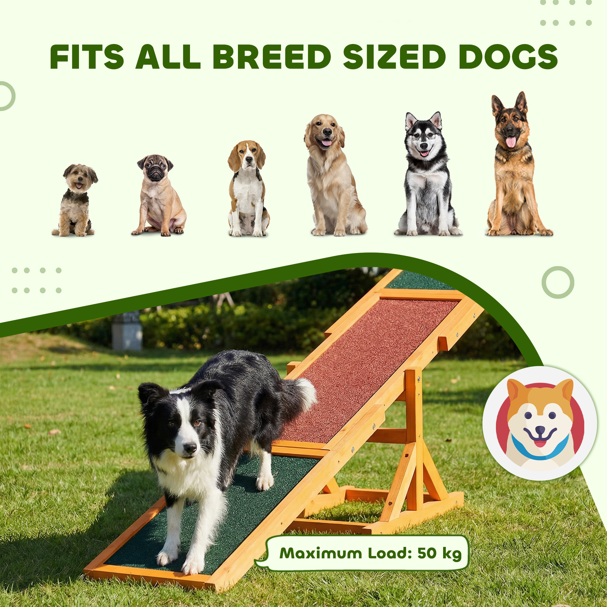 Wooden Pet Seesaw For Big Dogs,Dog Agility Equipment With Anti-Slip — image 4