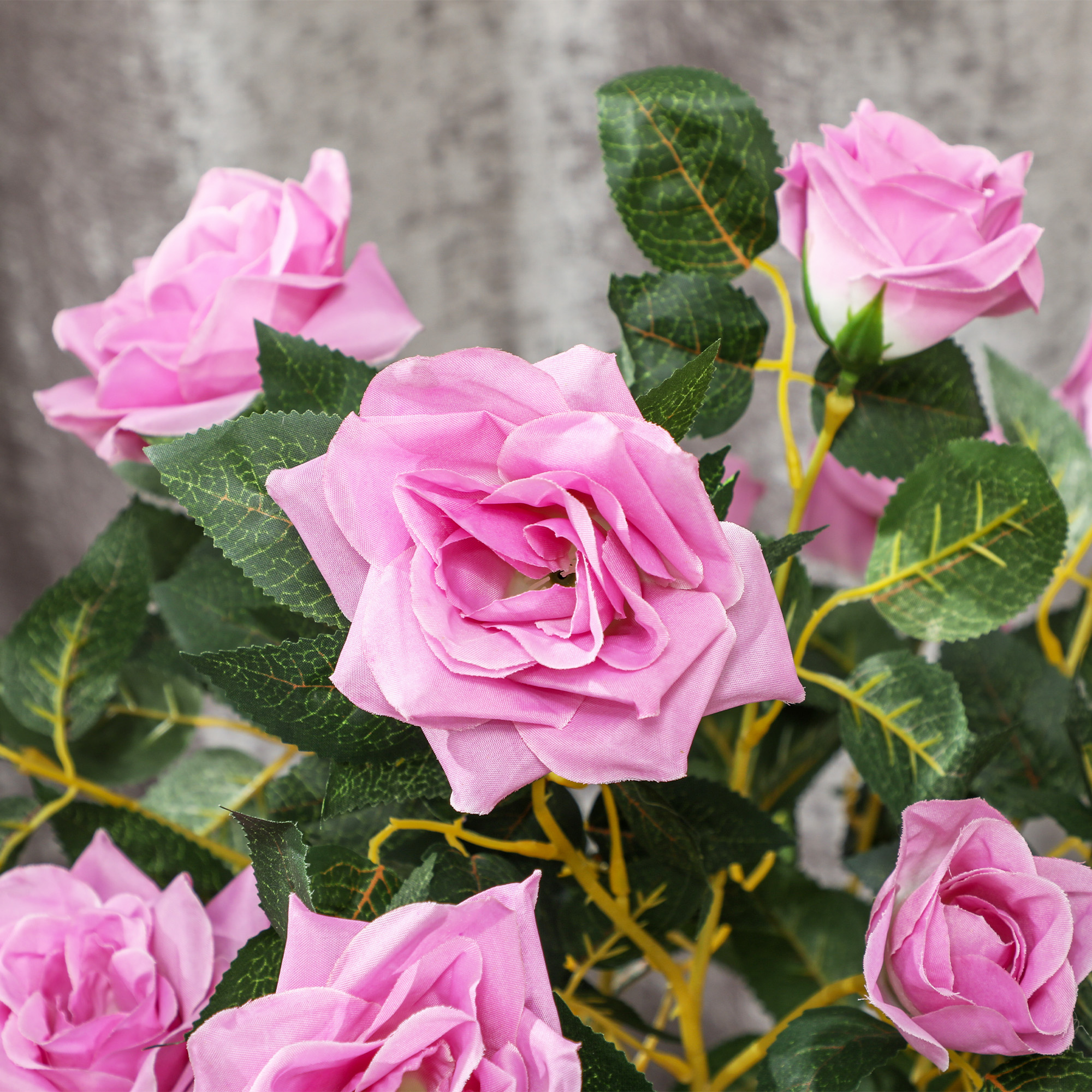 Set Of 2 Artificial Plants White Rose Floral In Pot,Fake For Home Indoor — image 4