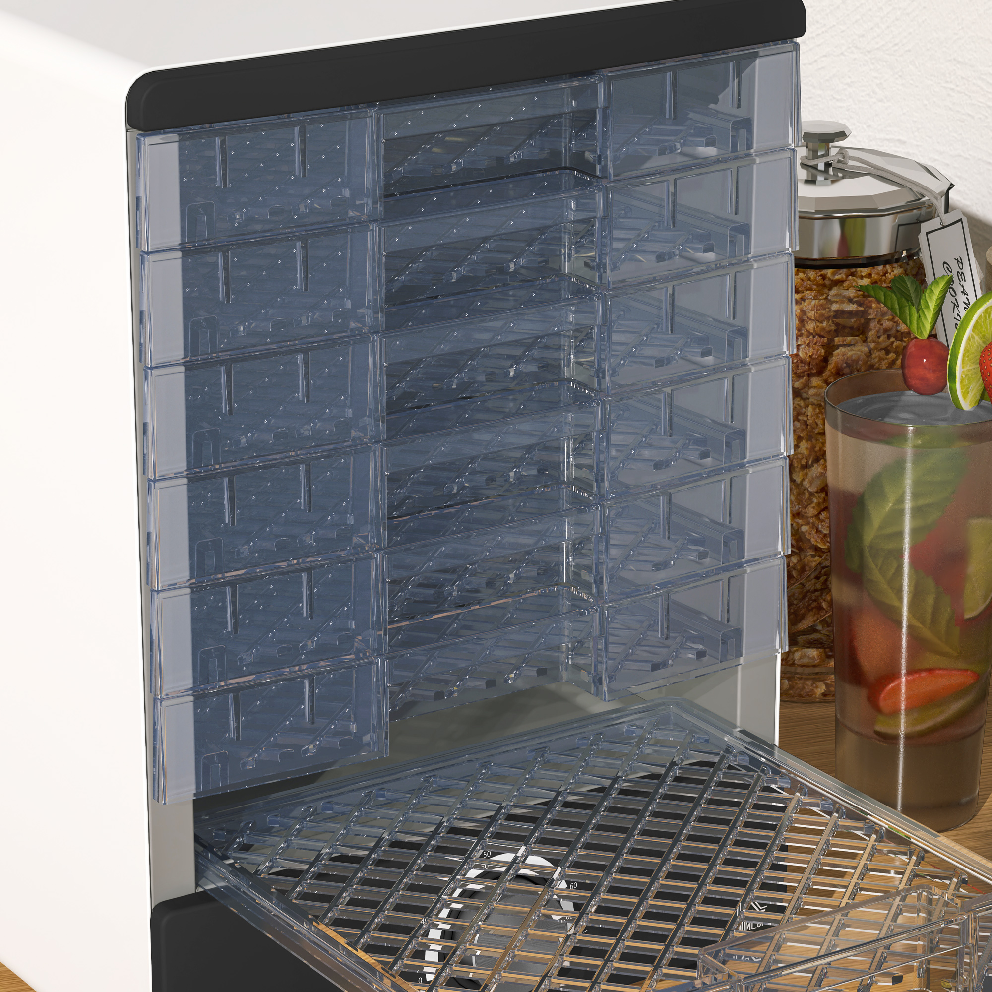 Seven tray,40-70â°c food dehydrator-white