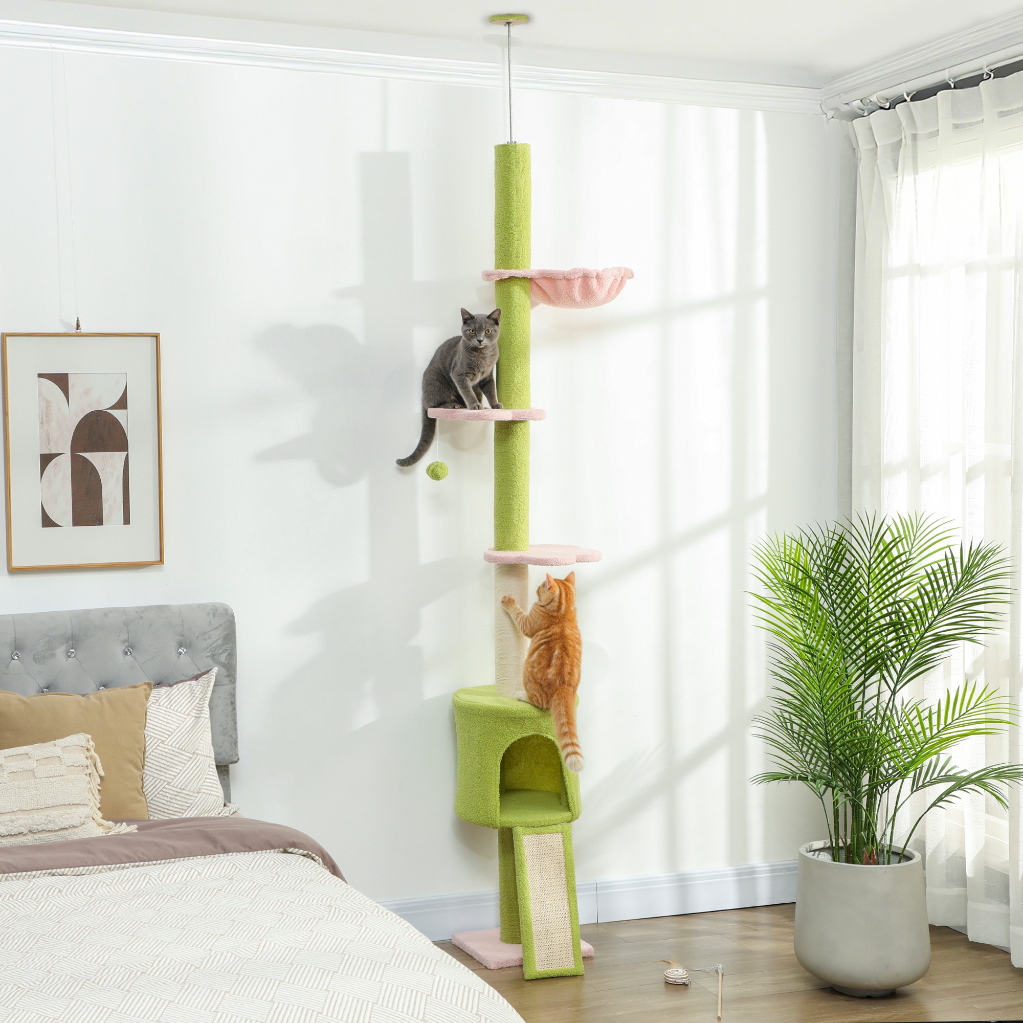 220-240 Cm Floor To Ceiling Cat Tree Adjustable Height — image 2