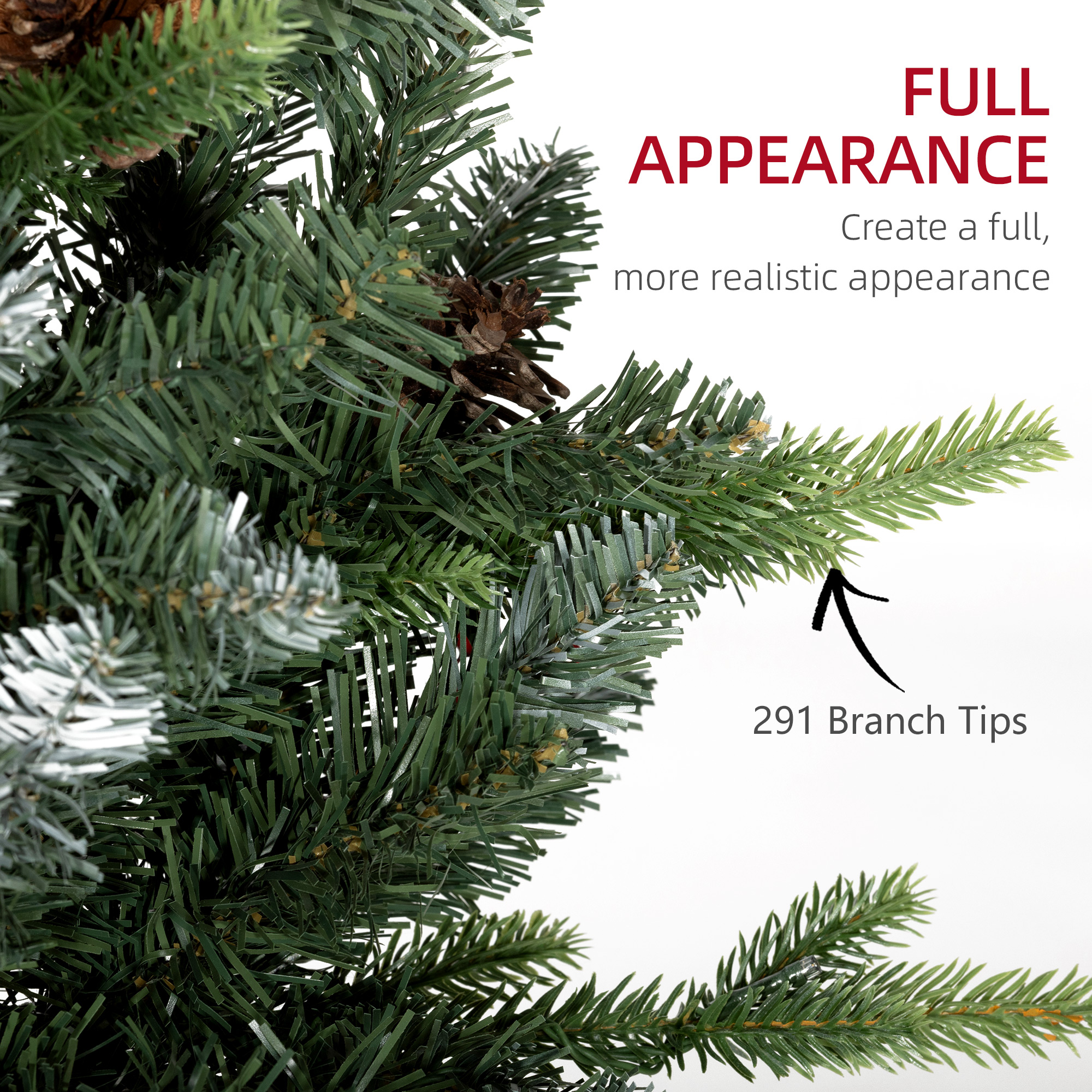 Set Of Two 3ft Christmas Trees,with Lights,Berries