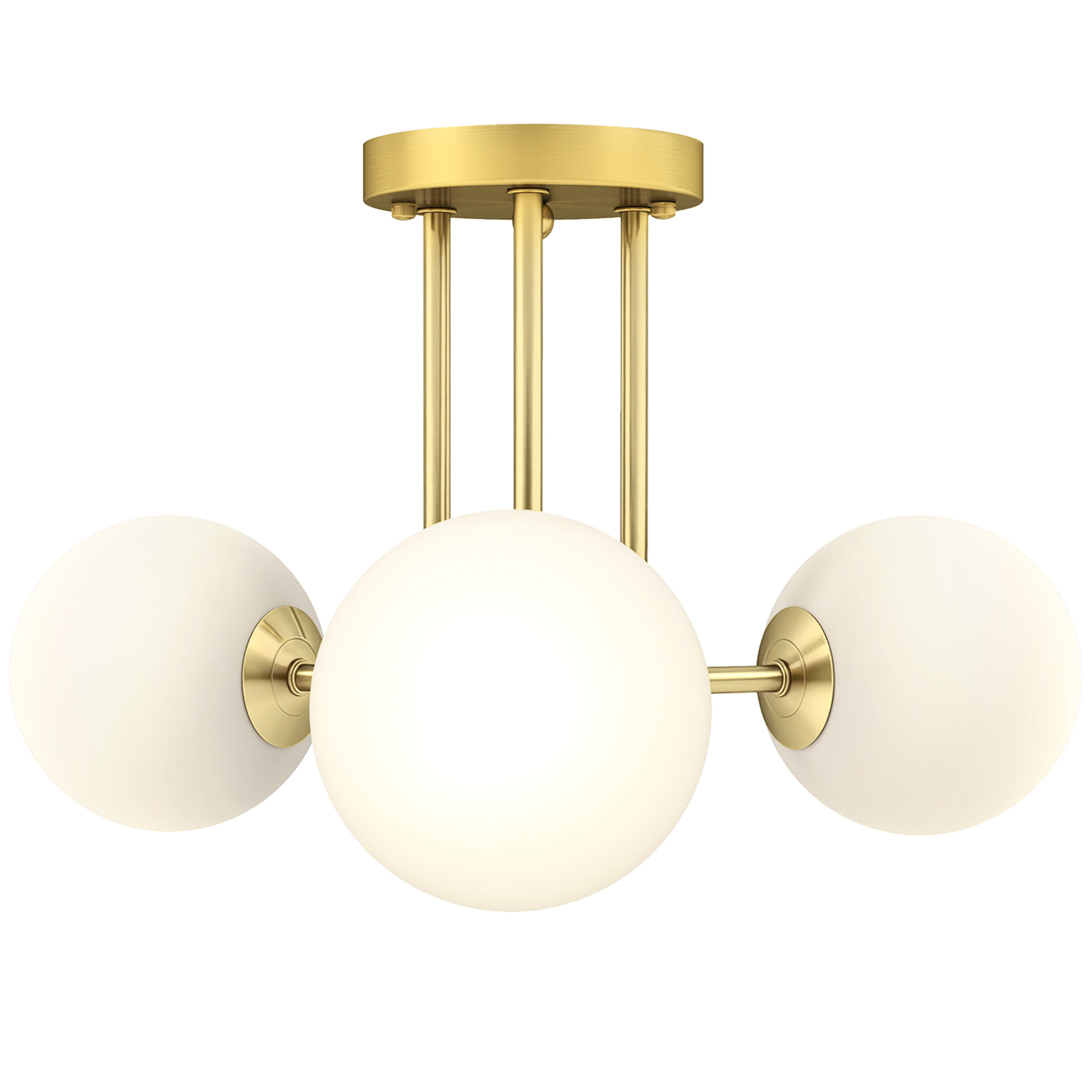 LED Ceiling Light With Globe Shades,Modern 3-Light G9 Sockets For Living — image 5