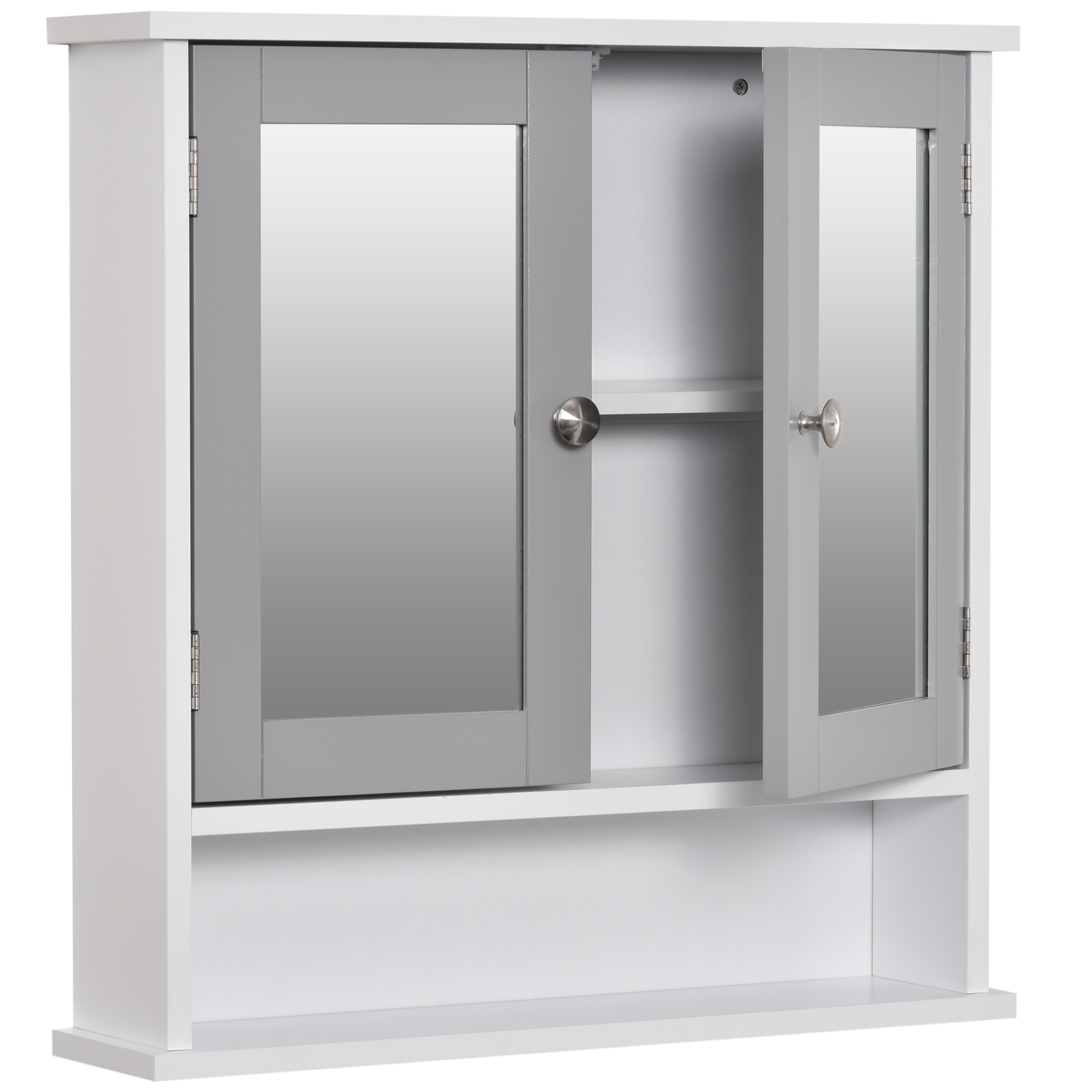 Bathroom Wall Storage Cabinet-Grey — image 2