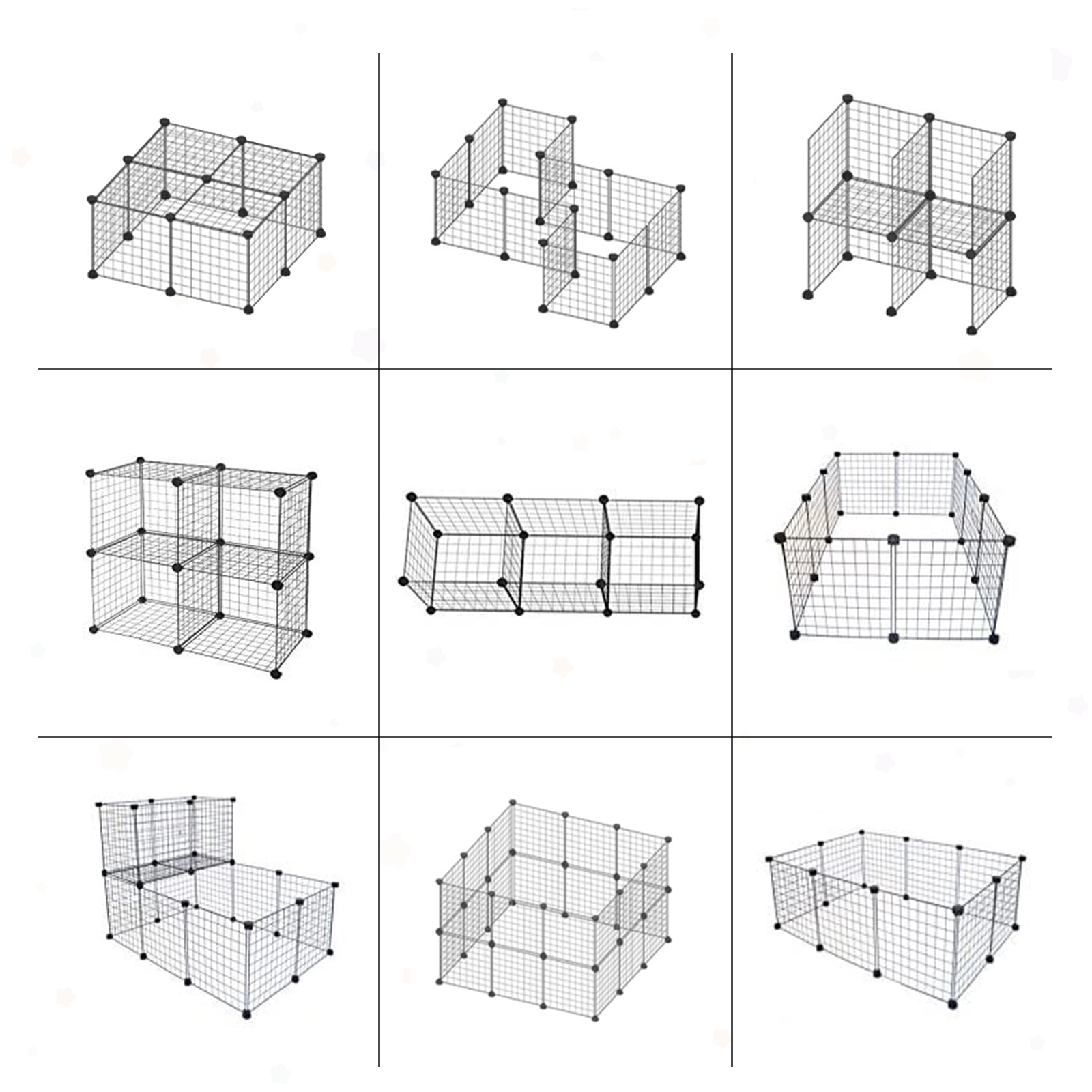 Pet Playpen DIY Small Animal Cage Enclosure Metal Wire Fence 39 Panels With 3 — image 4