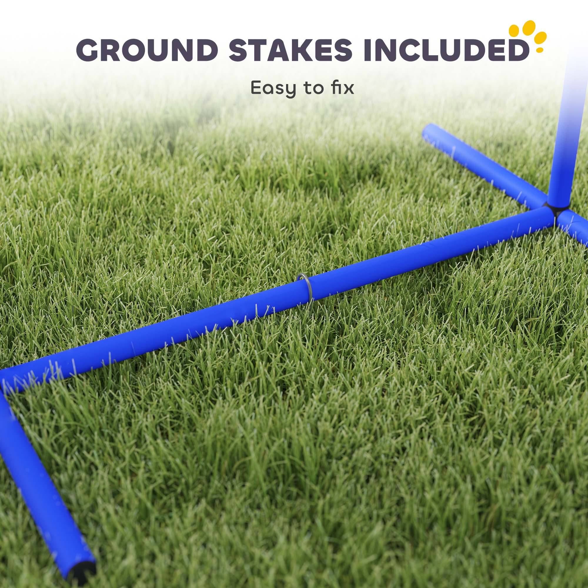 Four-Piece Portable Dog Agility Equipment-Blue — image 4