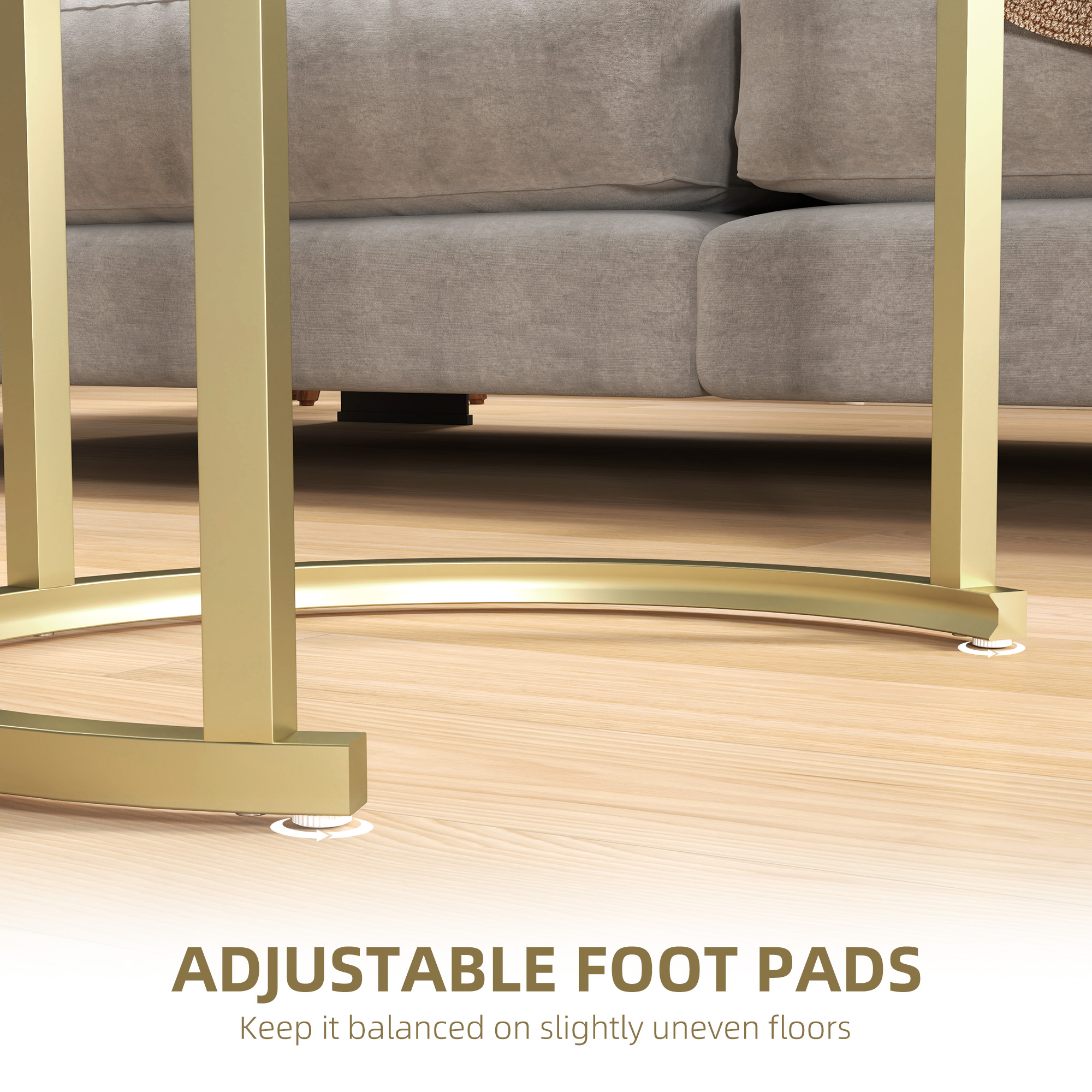 Nest Of Tables With Steel Frame And Tempered Glass Tabletop,Modern Coffee Table