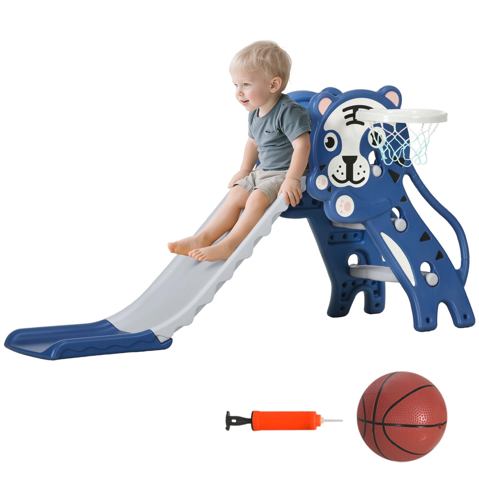3 In 1 Baby Slide For Indoor Use With Climber,Basketball Hoop,Basketball,for — image 5