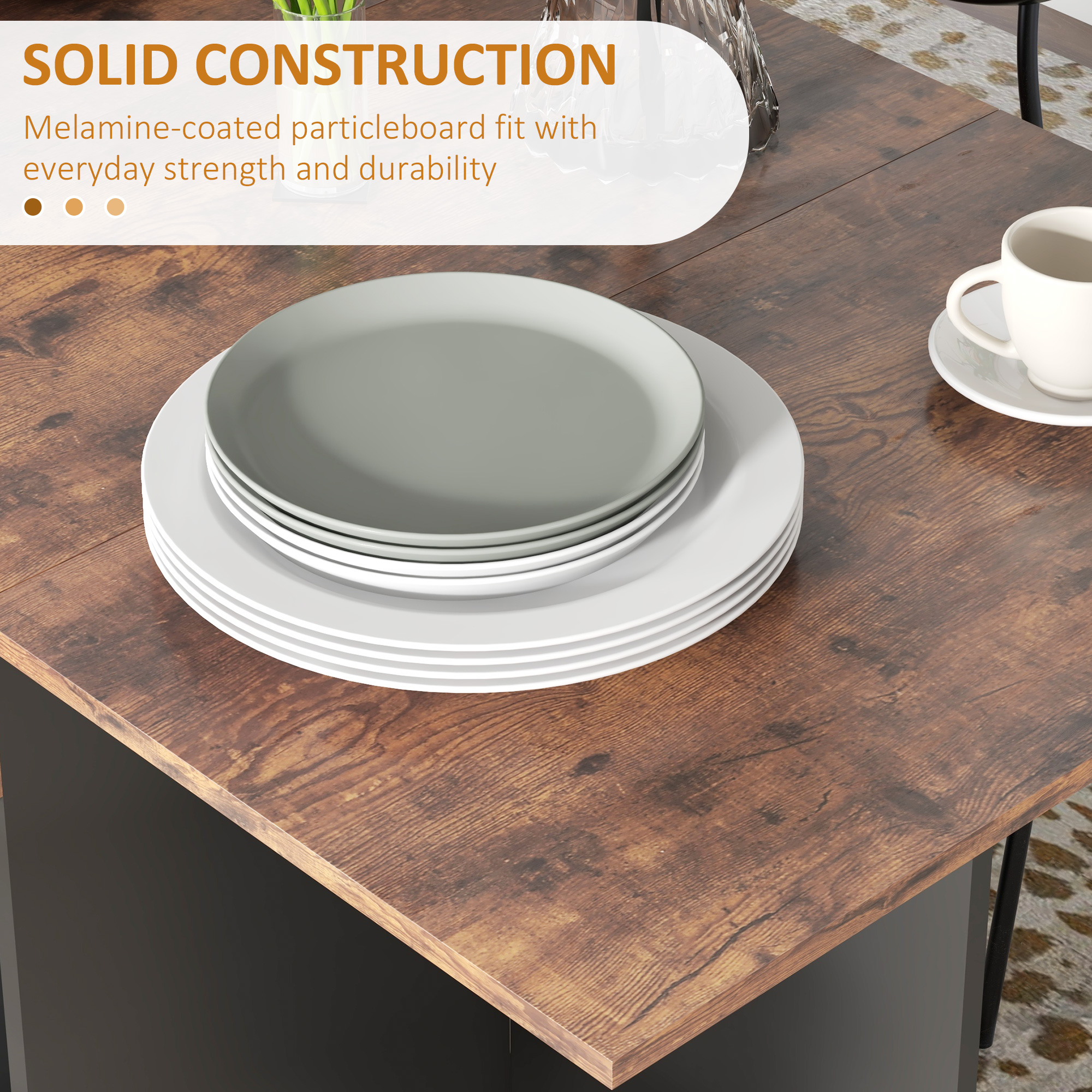 Folding Dining Table,Drop Leaf Table For Small Spaces,Foldable With Drawer — image 2