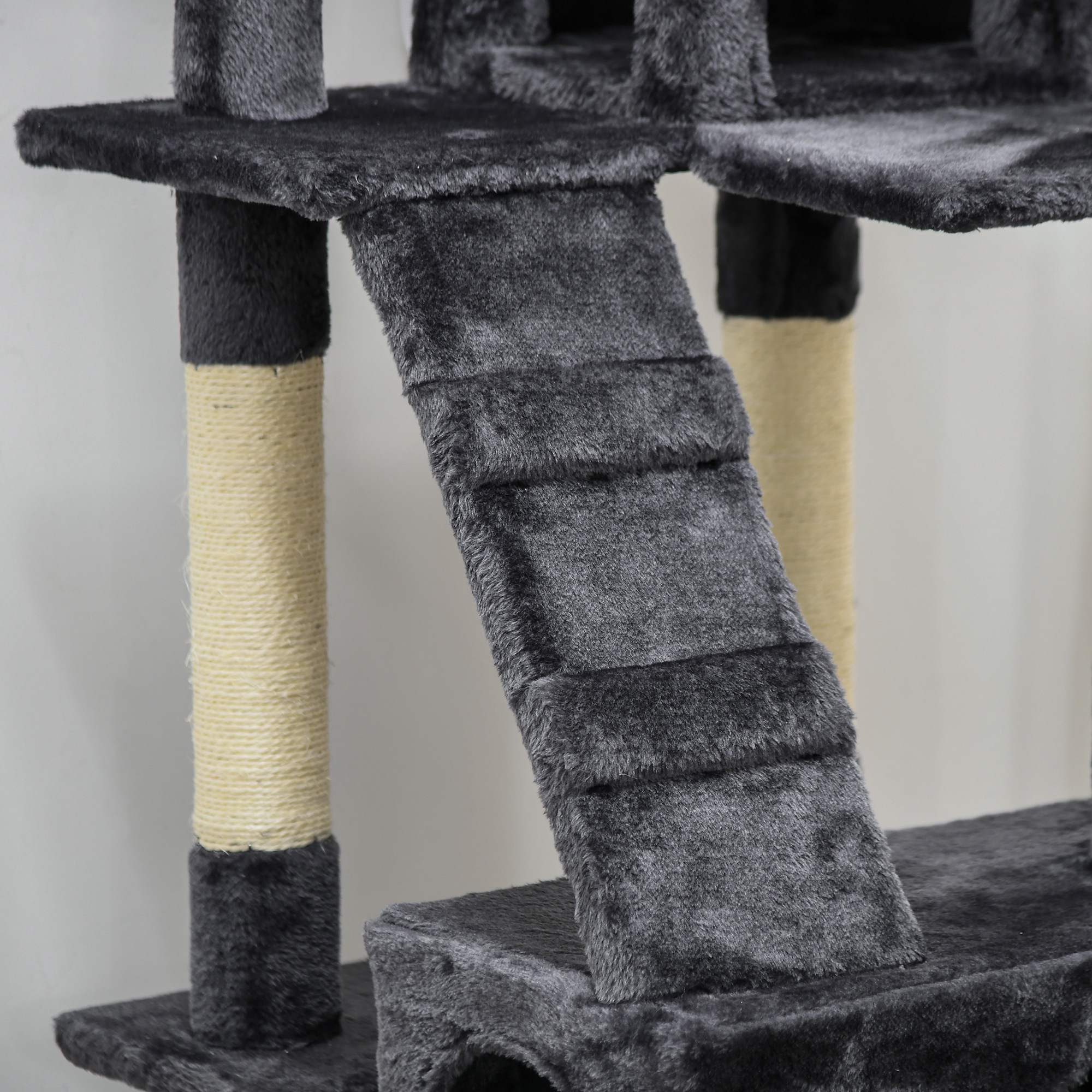 173cm Cat Tree Scratching House,Activity Play Centre,Charcoal Grey — image 3