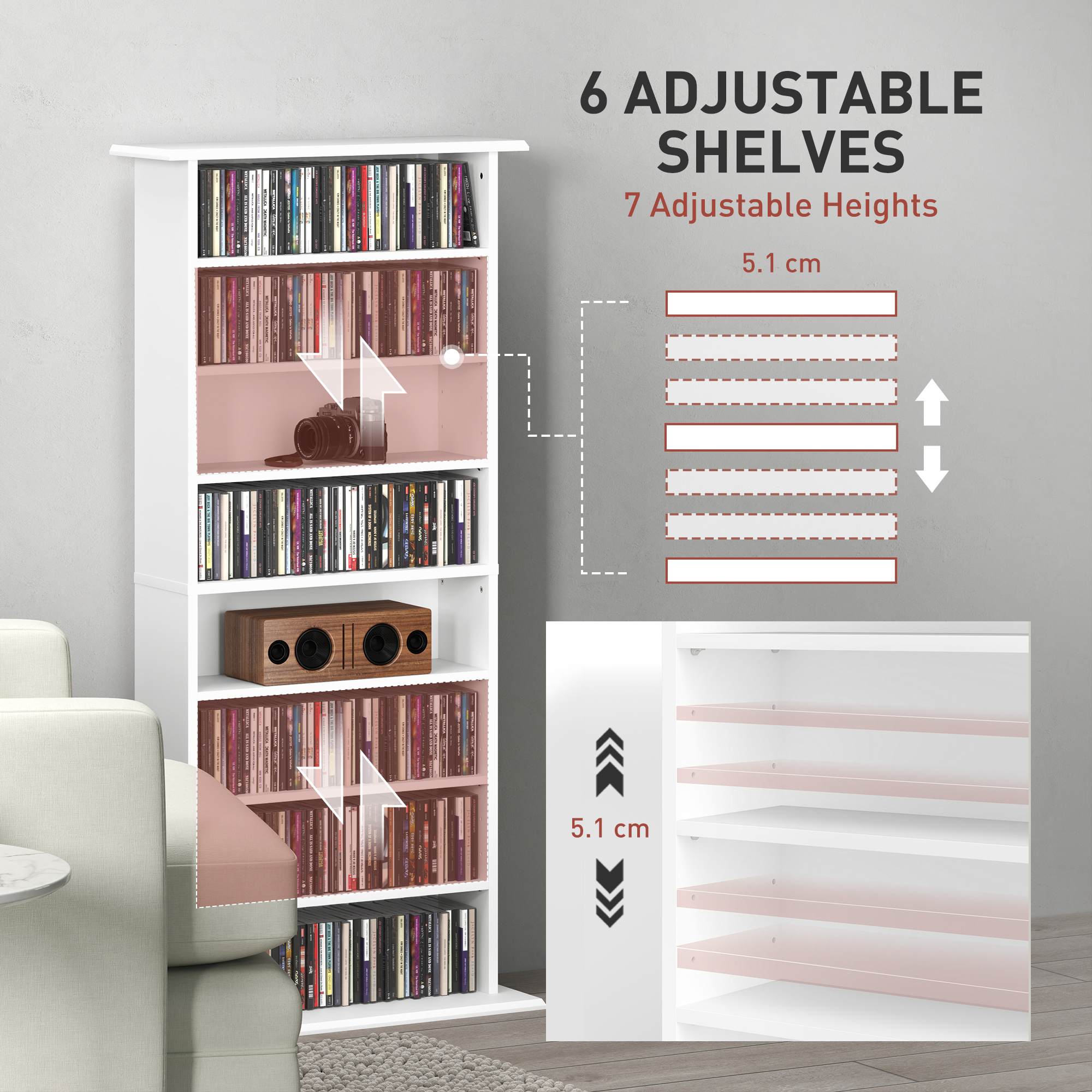 360 CD Storage Unit-White — image 4