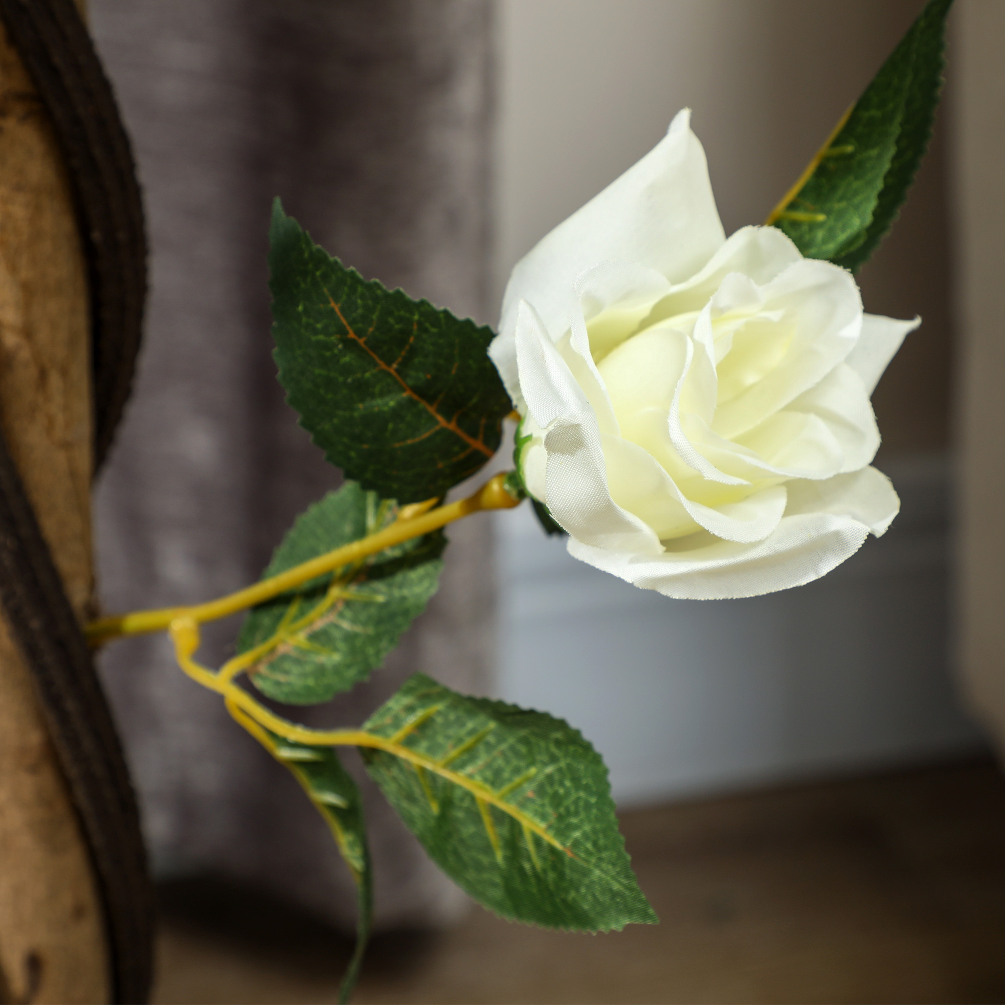 Set Of Two Faux Rose Trees-White — image 3
