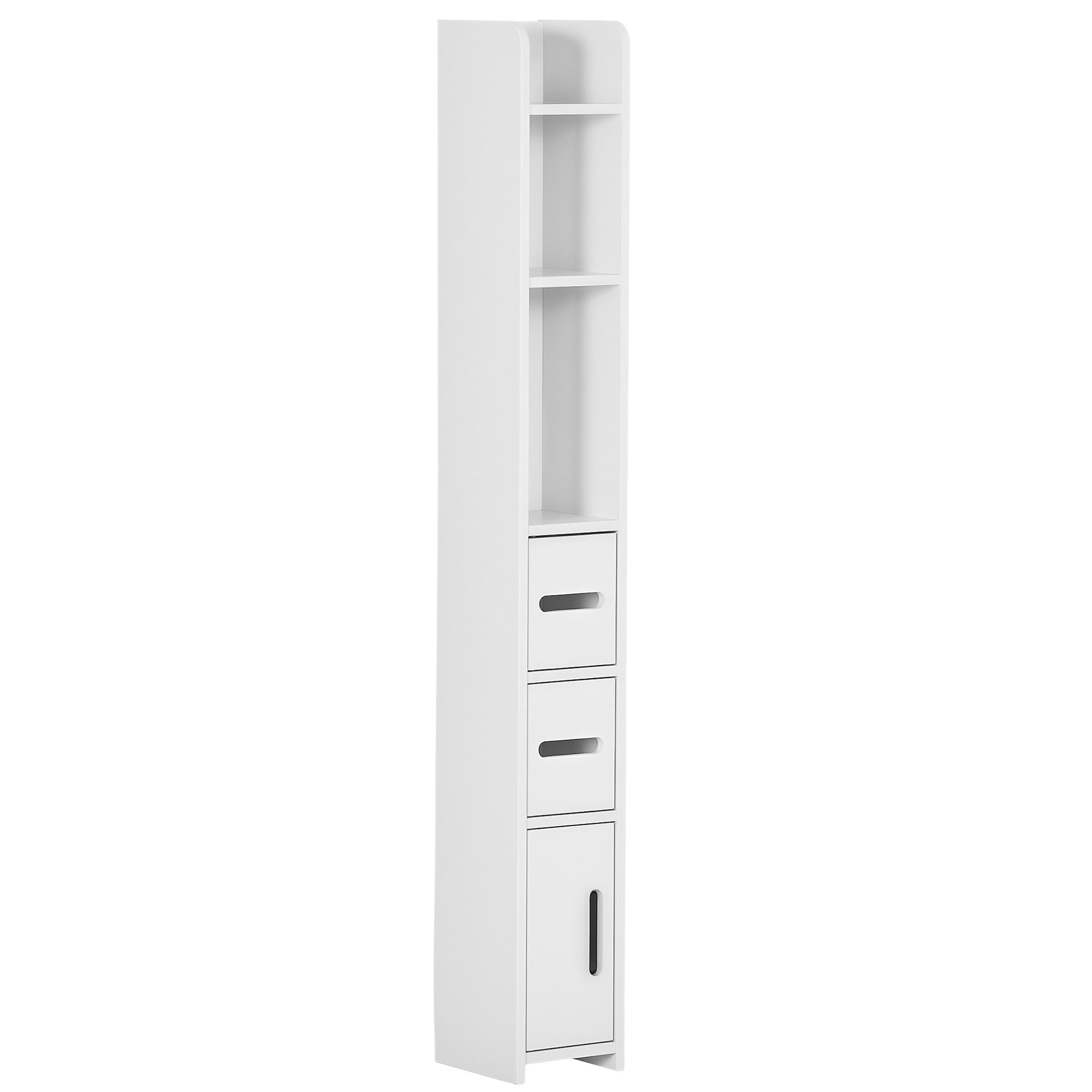 Modern Bathroom Storage Cabinet,Freestanding Tall Cabinet With Open Shelves