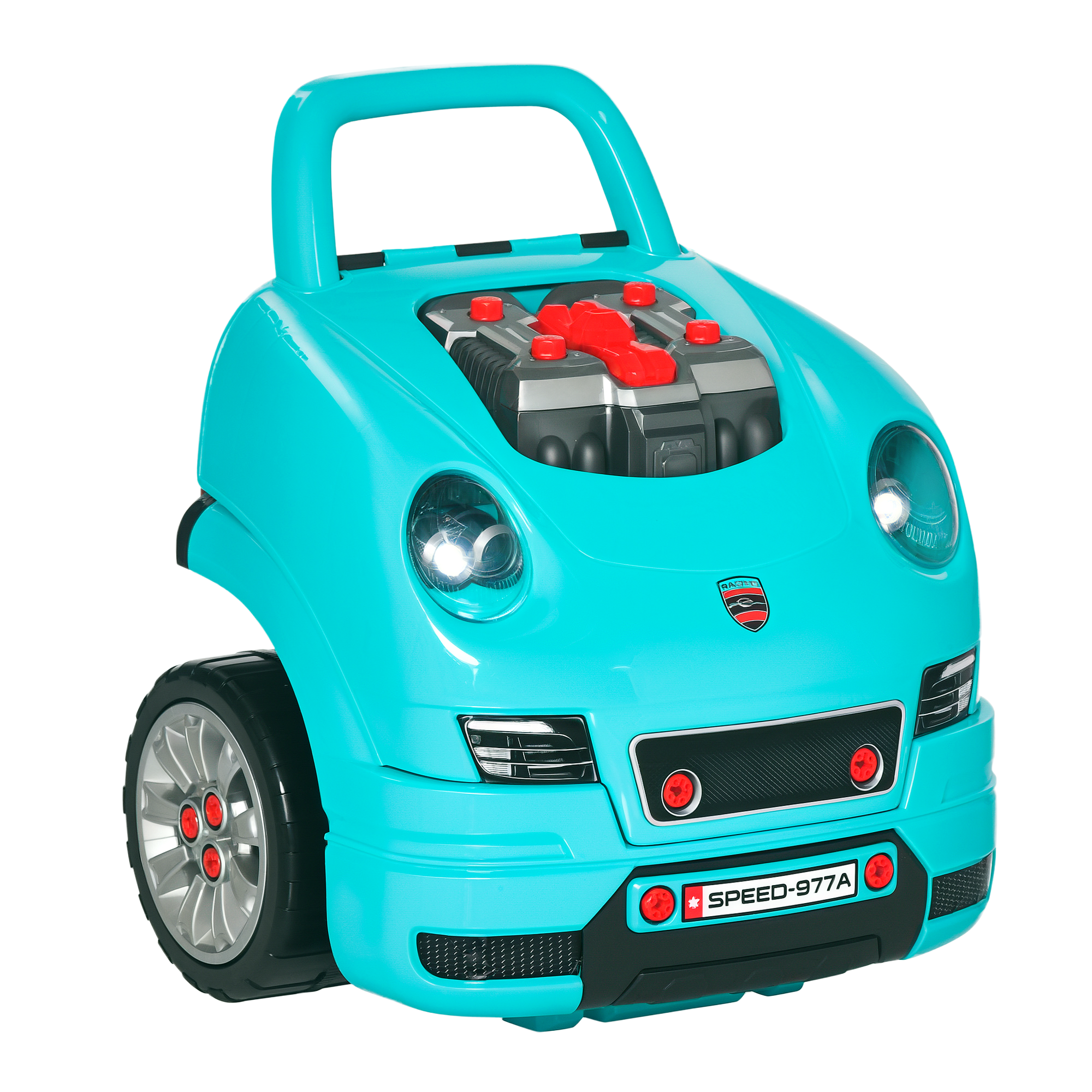 Kids Truck Engine Toy Set,with Horn,Light,Car Key,for Ages 3-5 Years-Teal — image 3