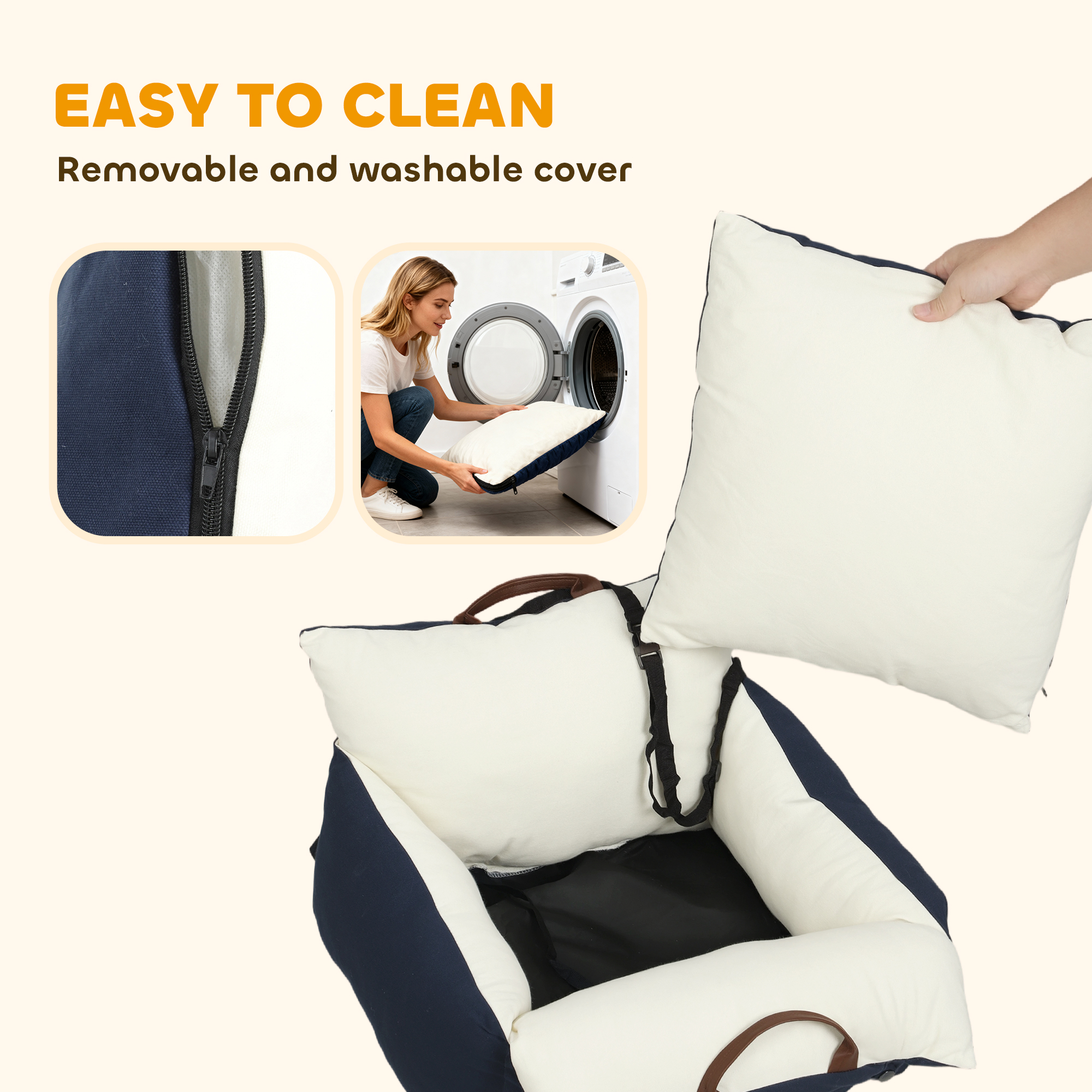 Dog Car Seat,Cosy Pet Booster Seat For Small Under 5 KG,Portable Travel Bed — image 4
