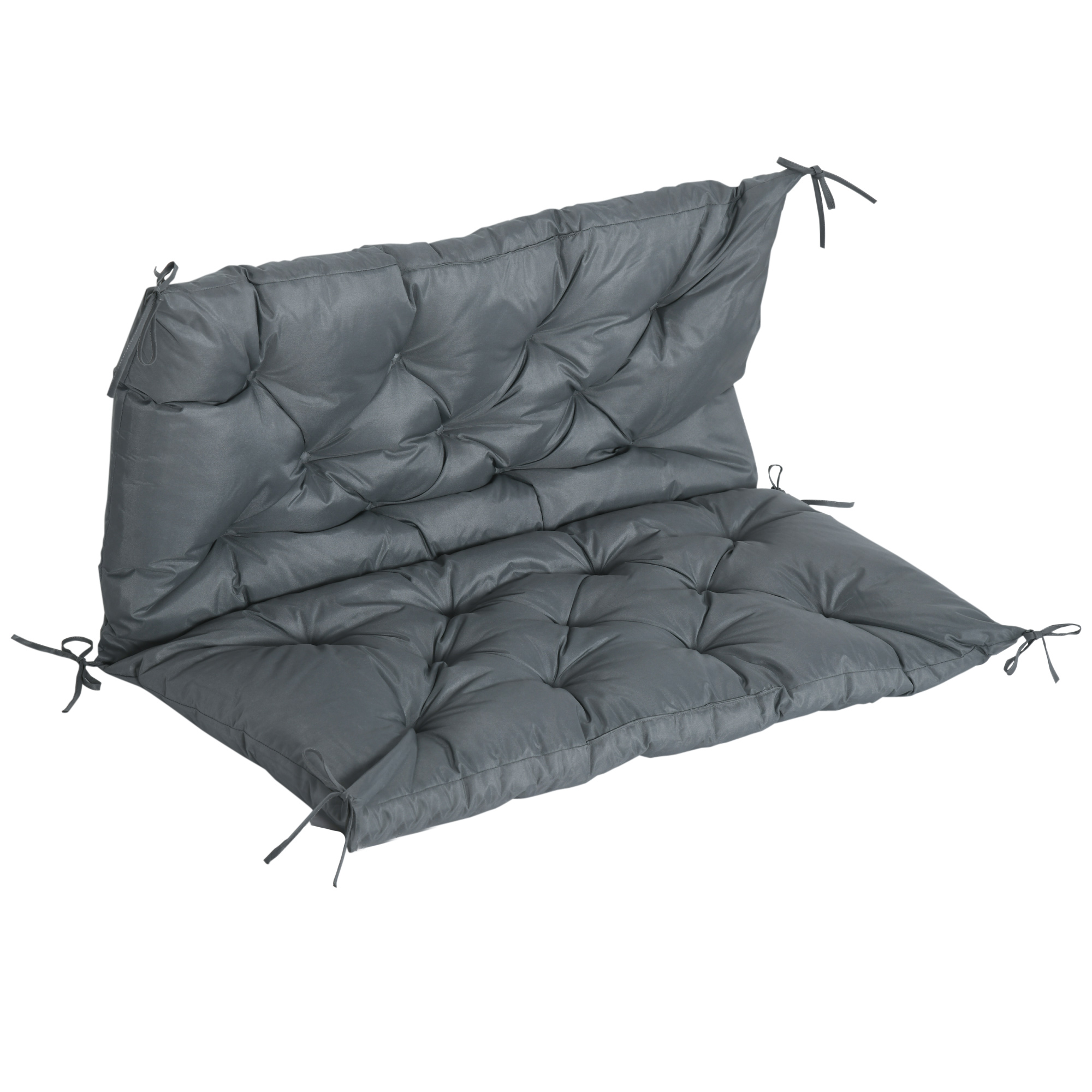 2 Seater Bench Cushion,Garden Chair Cushion With Back And Ties For Indoor — image 2