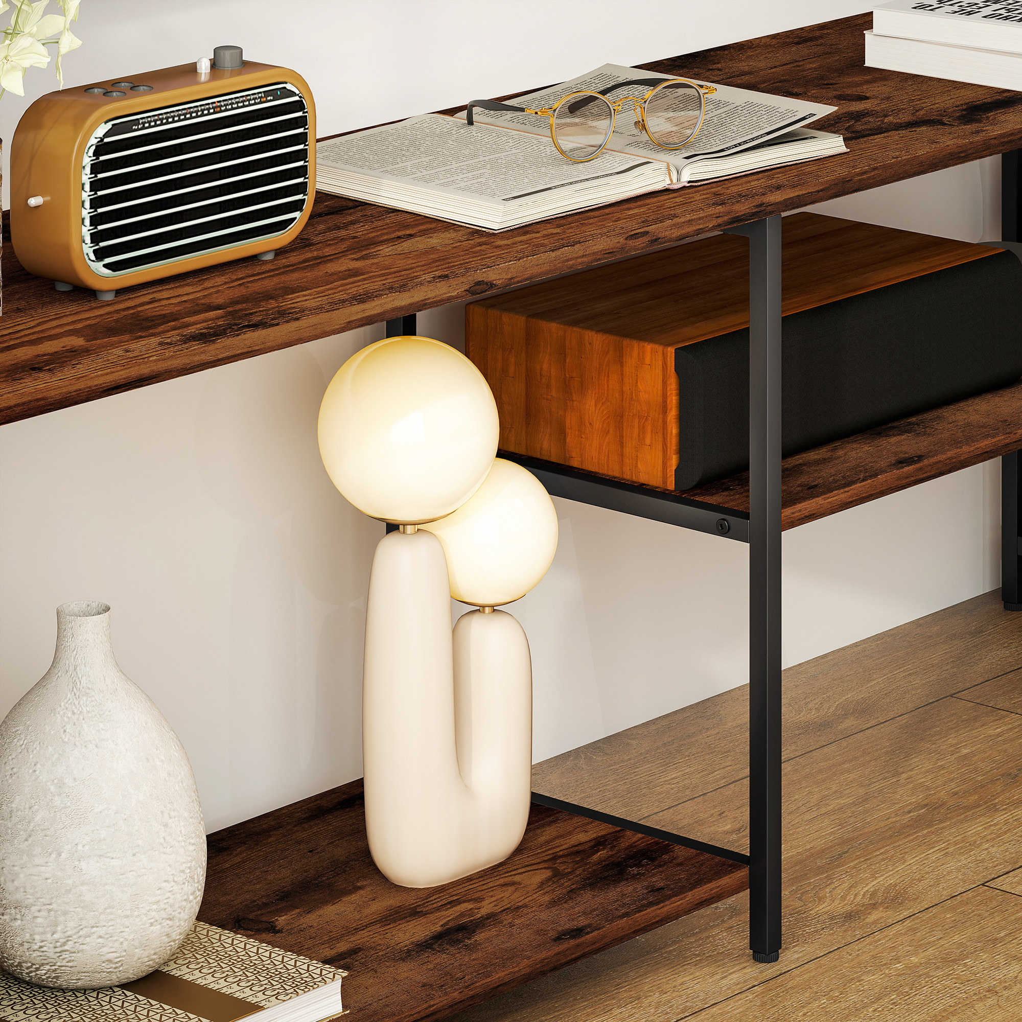 TV Unit For TVs Up To 60 Inches,Industrial TV Stand With Storage