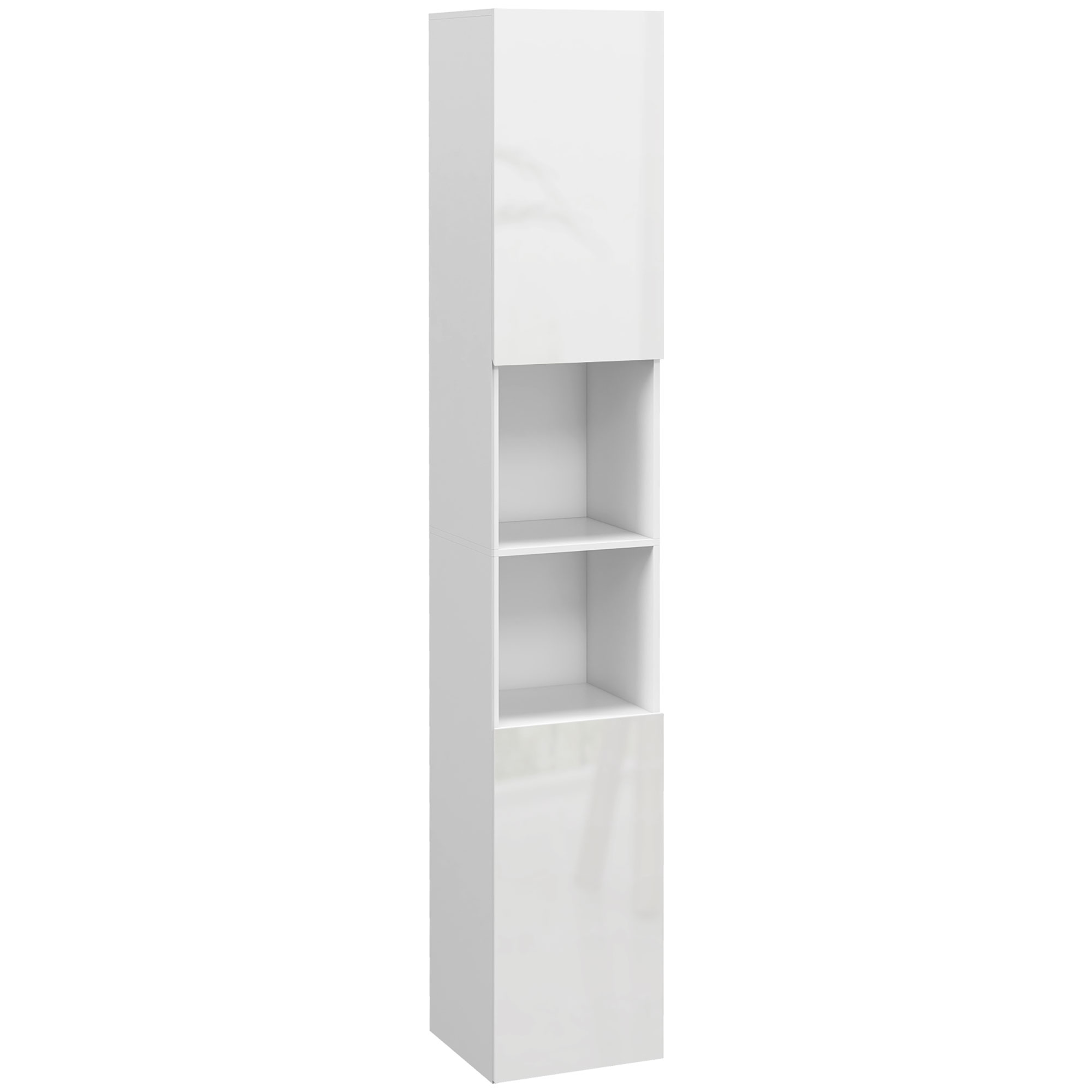 Multi-Storage Slim Bathroom Cabinet-High Gloss White — image 5