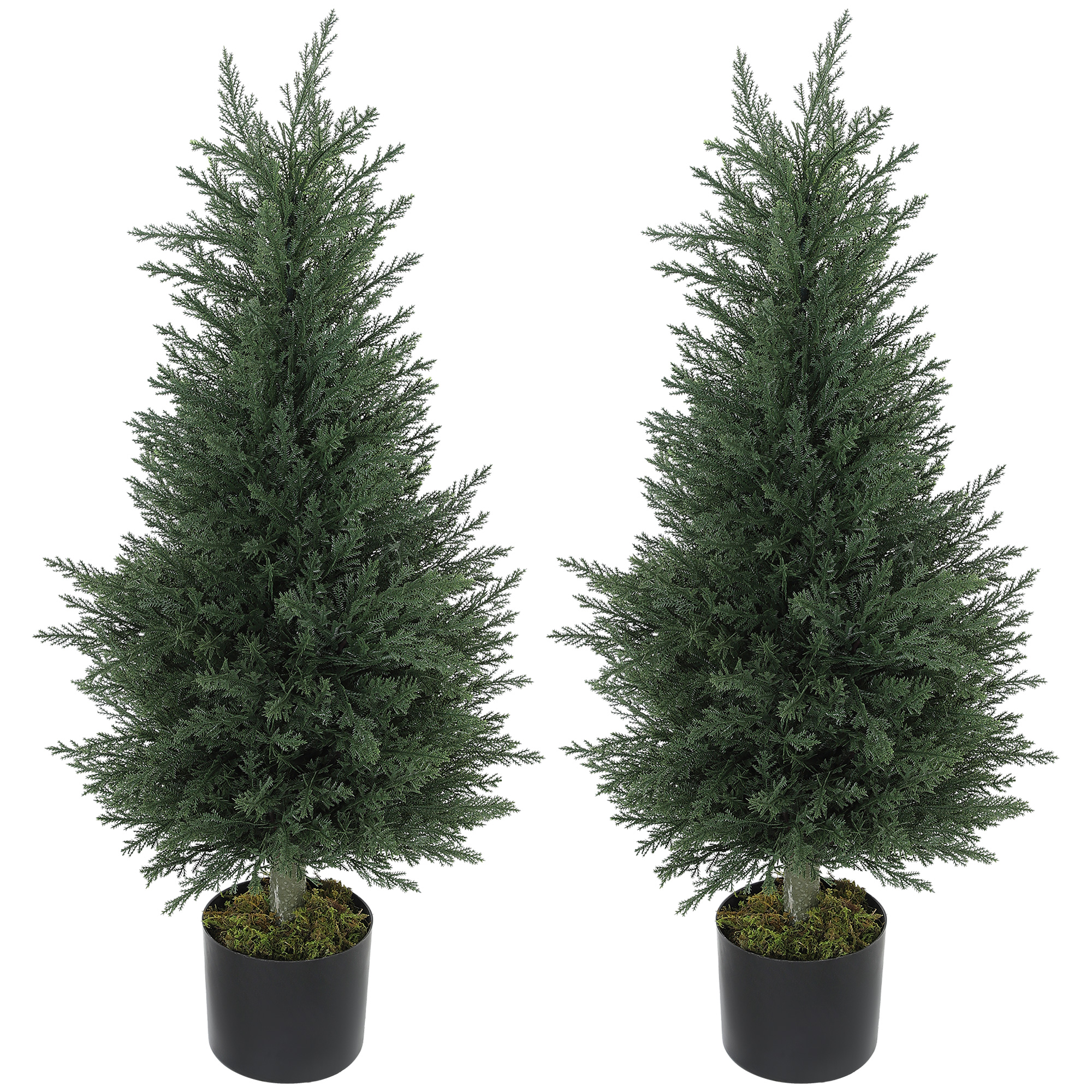 Artificial Plants Outdoor,90 Cm Fake Cypress Tree With Plastic — image 3