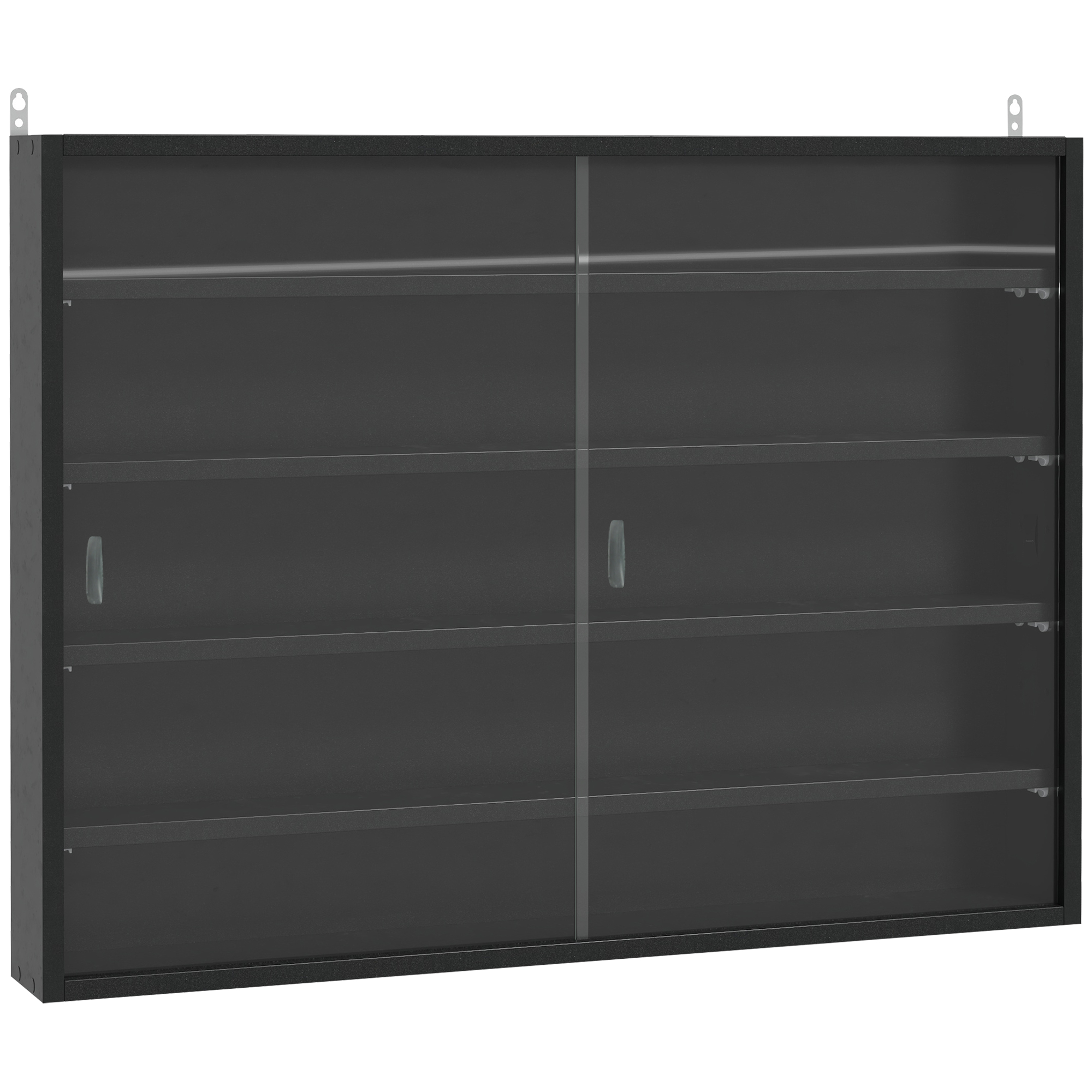 5-Tier Wall Display Shelf Unit Cabinet W/ 4 Adjustable