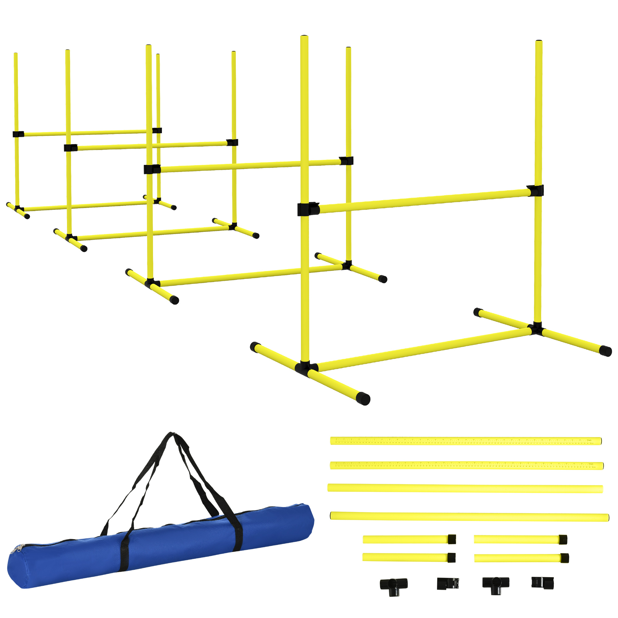 4 Pieces Dog Agility Training Equipment,Adjustable Height Jumps Hurdle — image 2