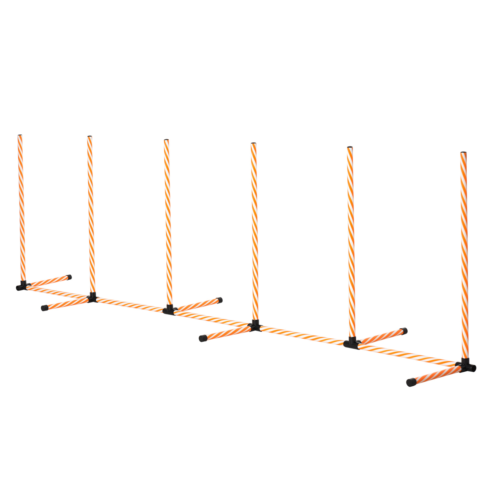 Dog Agility Equipment Pet Outdoor Training Play Run Obstacle W/ 6 Weaves Poles — image 3