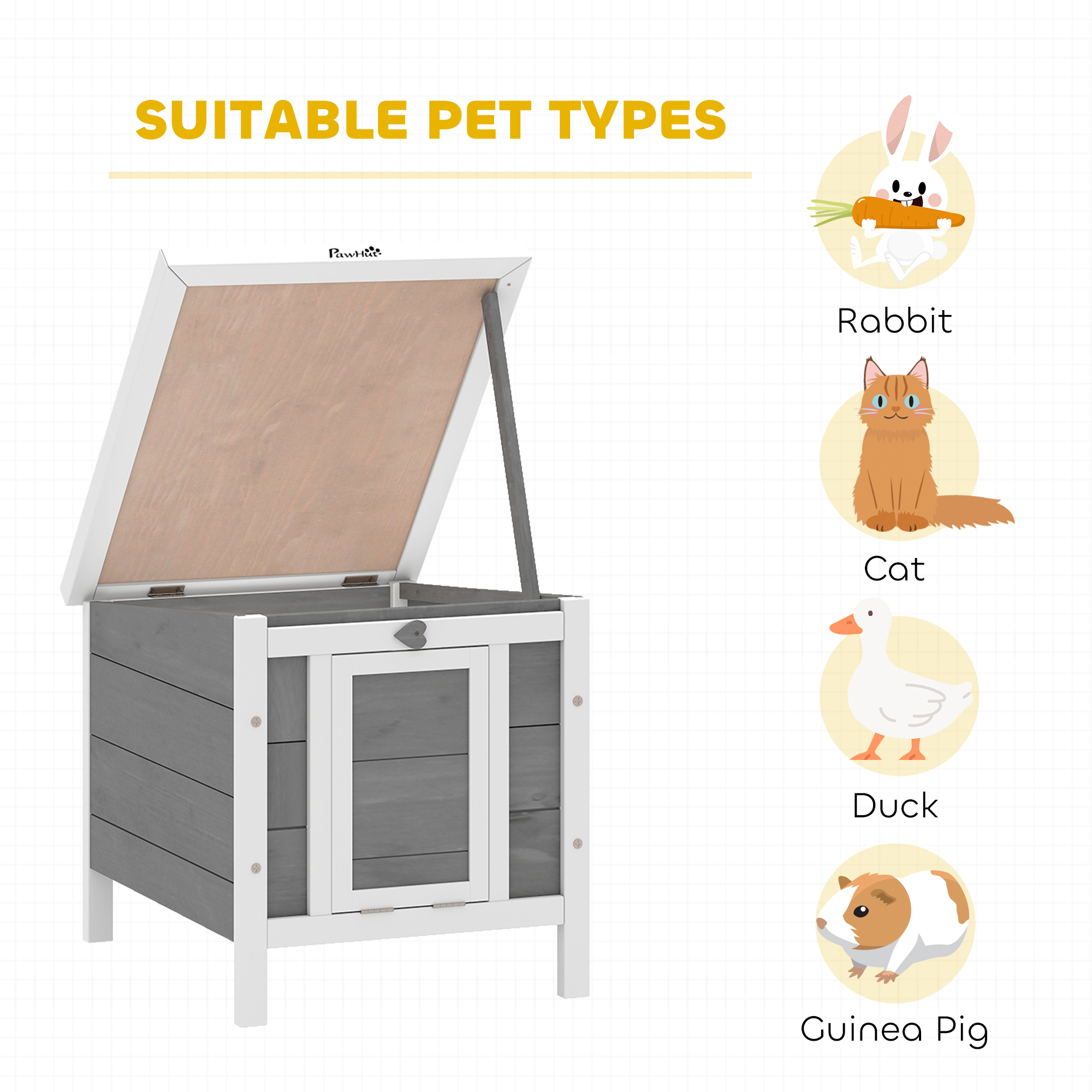 Wooden Rabbit Hutch Outdoor,Guinea Pig Hutch,Rabbit Hideaway,Cat House,Bunny — image 5