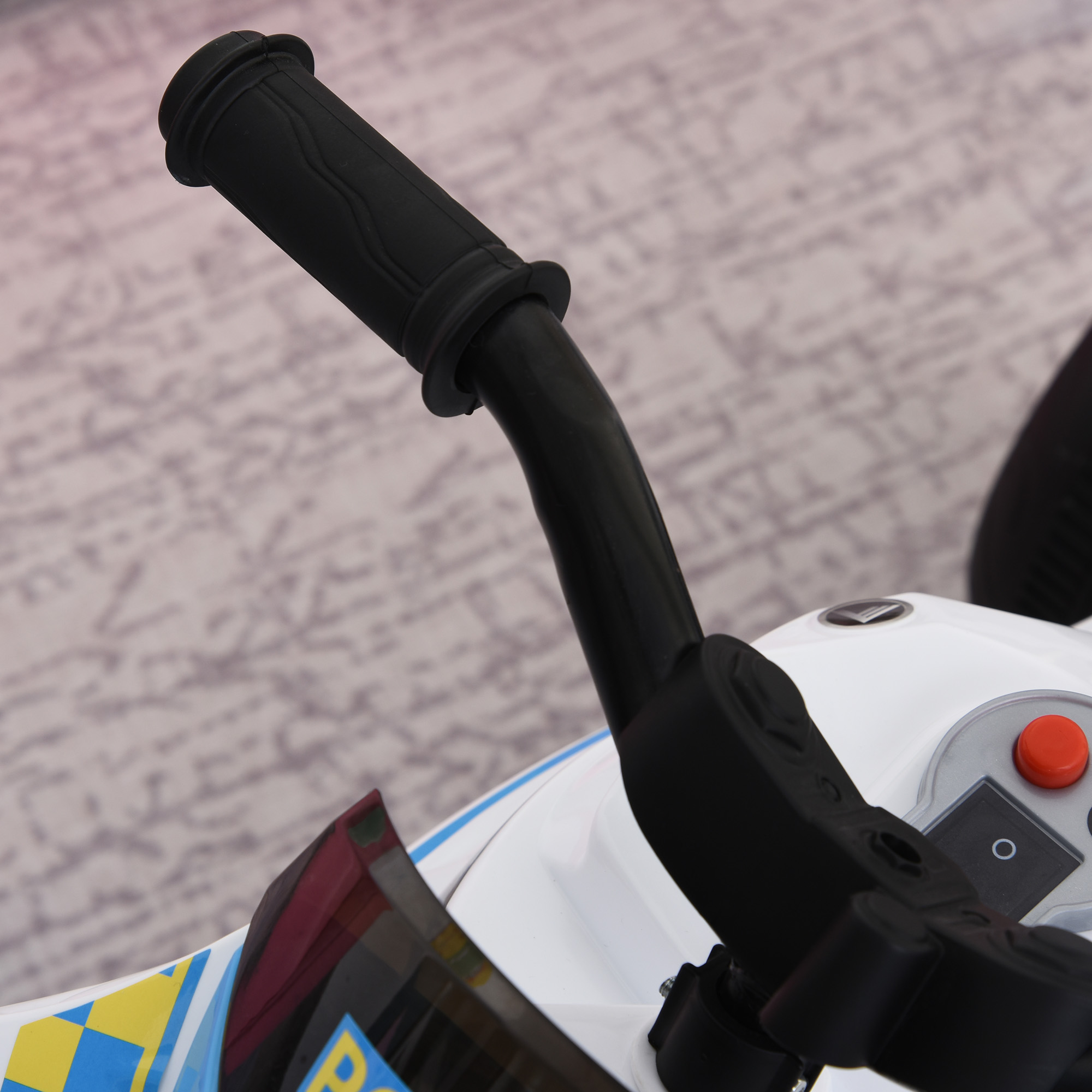 Kids Ride-On Police Bike 3-Wheel Vehicle W/ Music Lights Safe Seat Handlebars — image 2