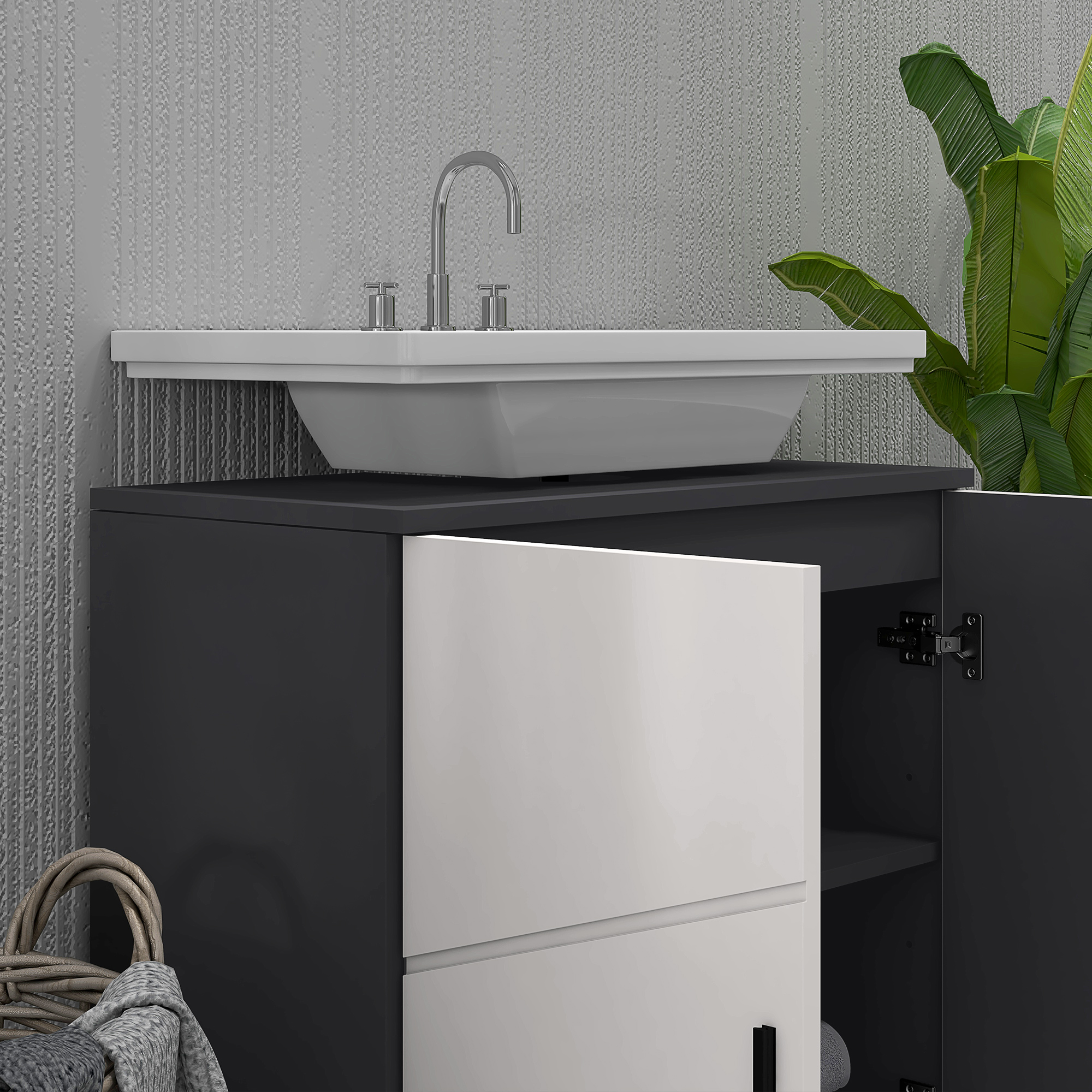 Under Sink Bathroom Cabinet,Bathroom Vanity Unit,Basin Storage Cupboard — image 3