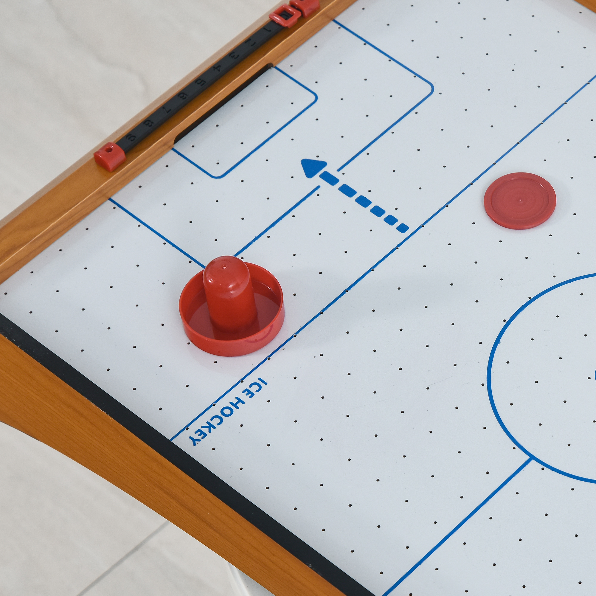 2.5FT Tabletop Air Hockey Game Table Wooden Portable Party Gaming Toy For Kids — image 5