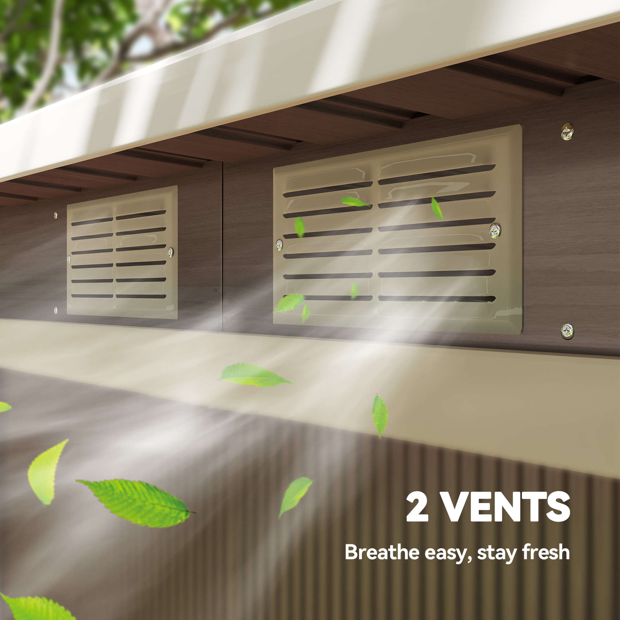4 X 9ft Metal Shed,with Foundation Shed-Brown — image 5