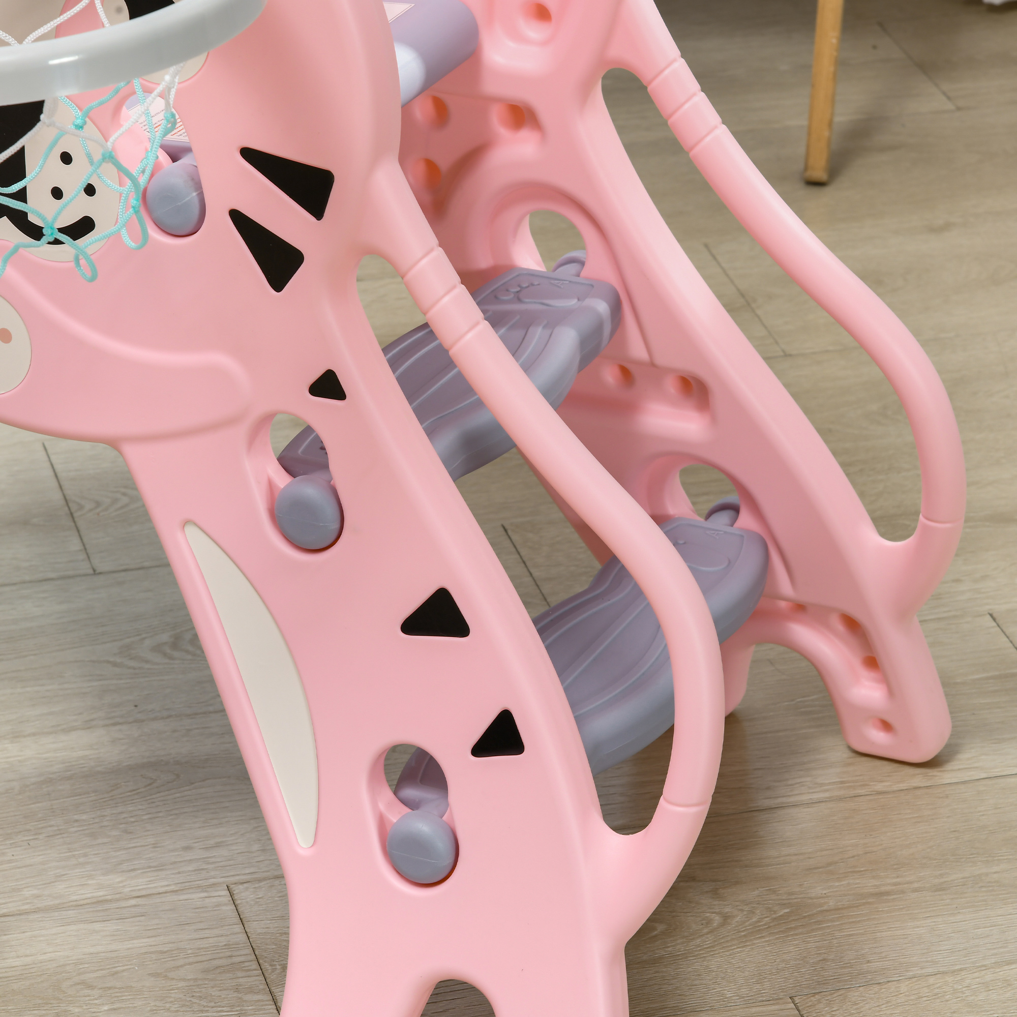 3 In 1 Baby Slide For Indoor Use With Climber,Basketball Hoop,Basketball,for