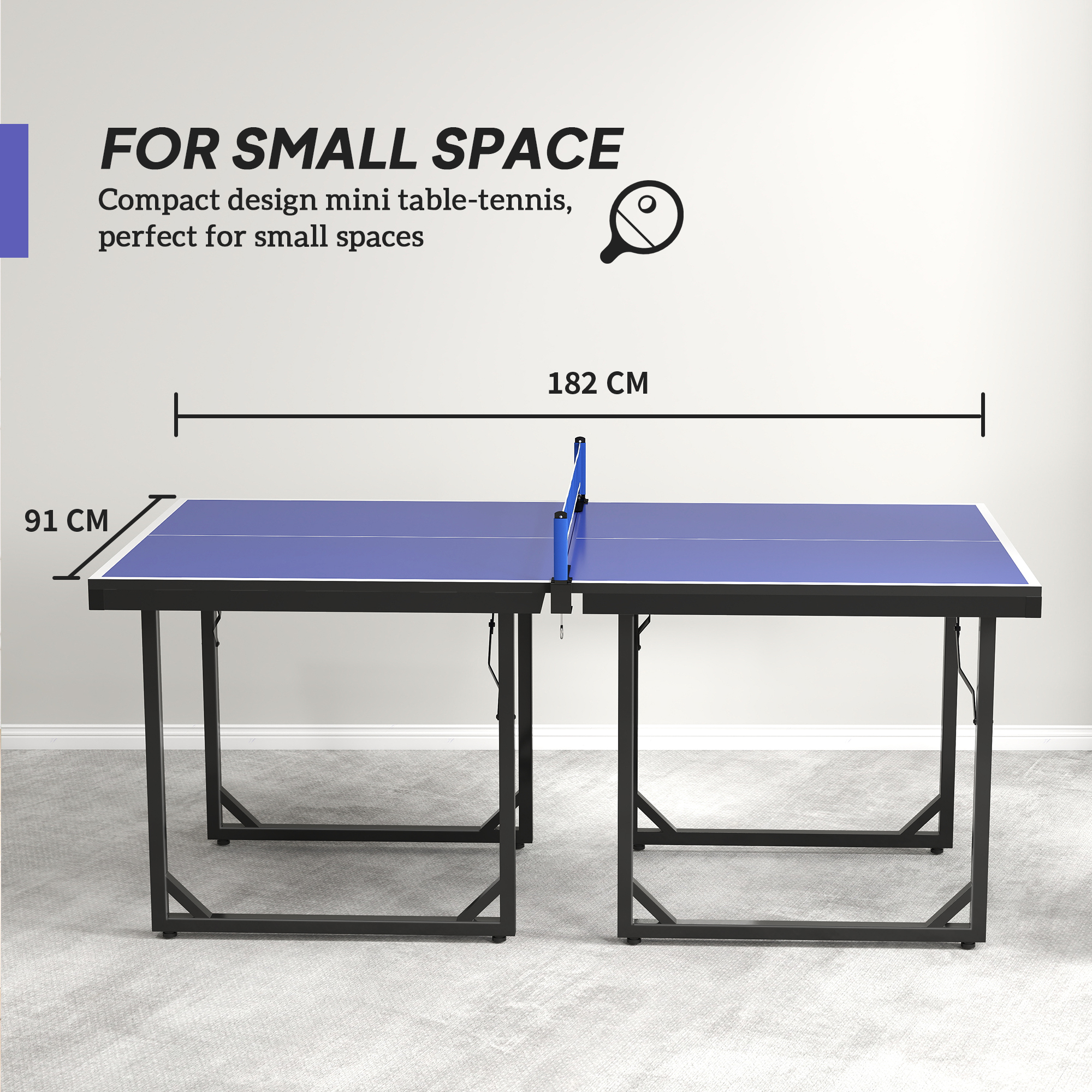 6ft Table Tennis Table,Ping Pong With Net,Foldable And Portable Ping Set — image 2