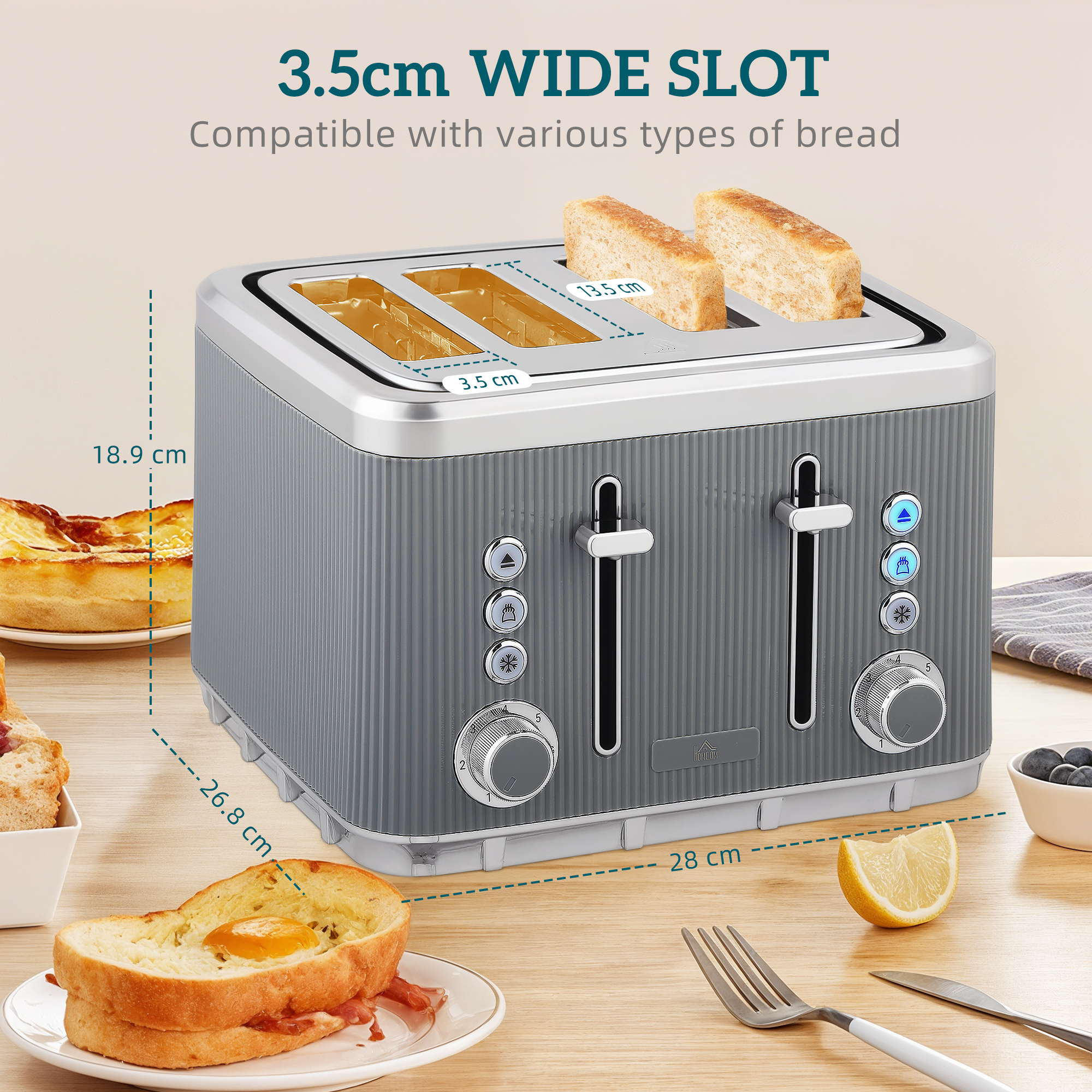 Electric Stainless Steel Kettle And Toaster Set,3000W 1.7L UK Strix Thermostat — image 4