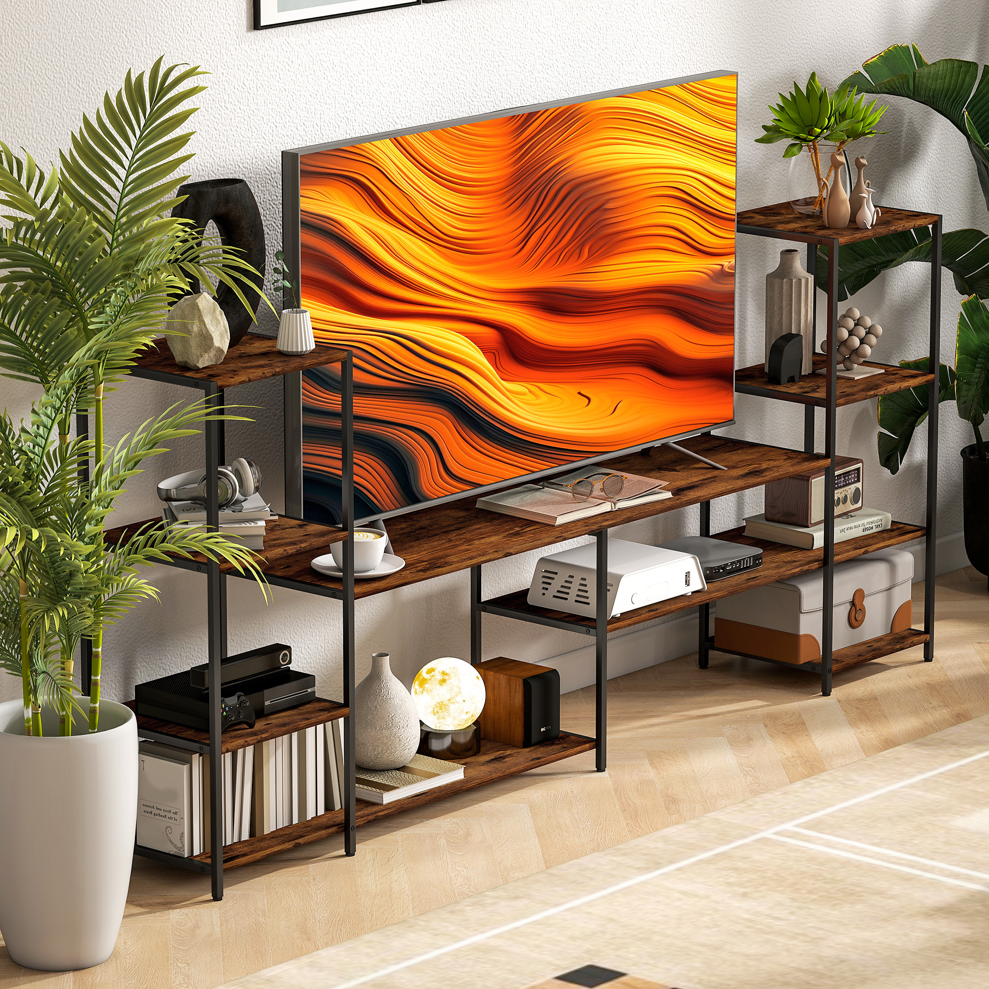 TV Unit For TVs Up To 60 Inches,Industrial TV Stand With Storage — image 3