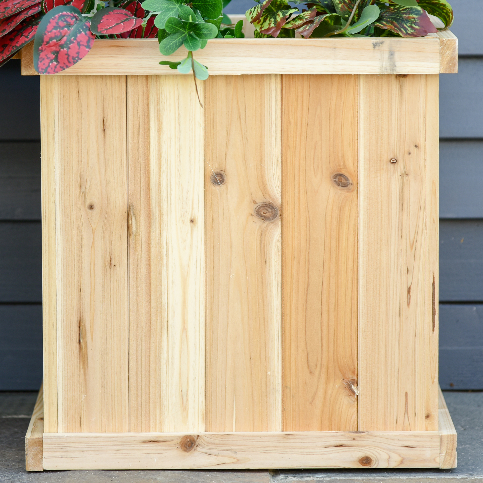 37L Wooden Garden Planter & Bench Combination Raised Bed Patio Park Natural 176