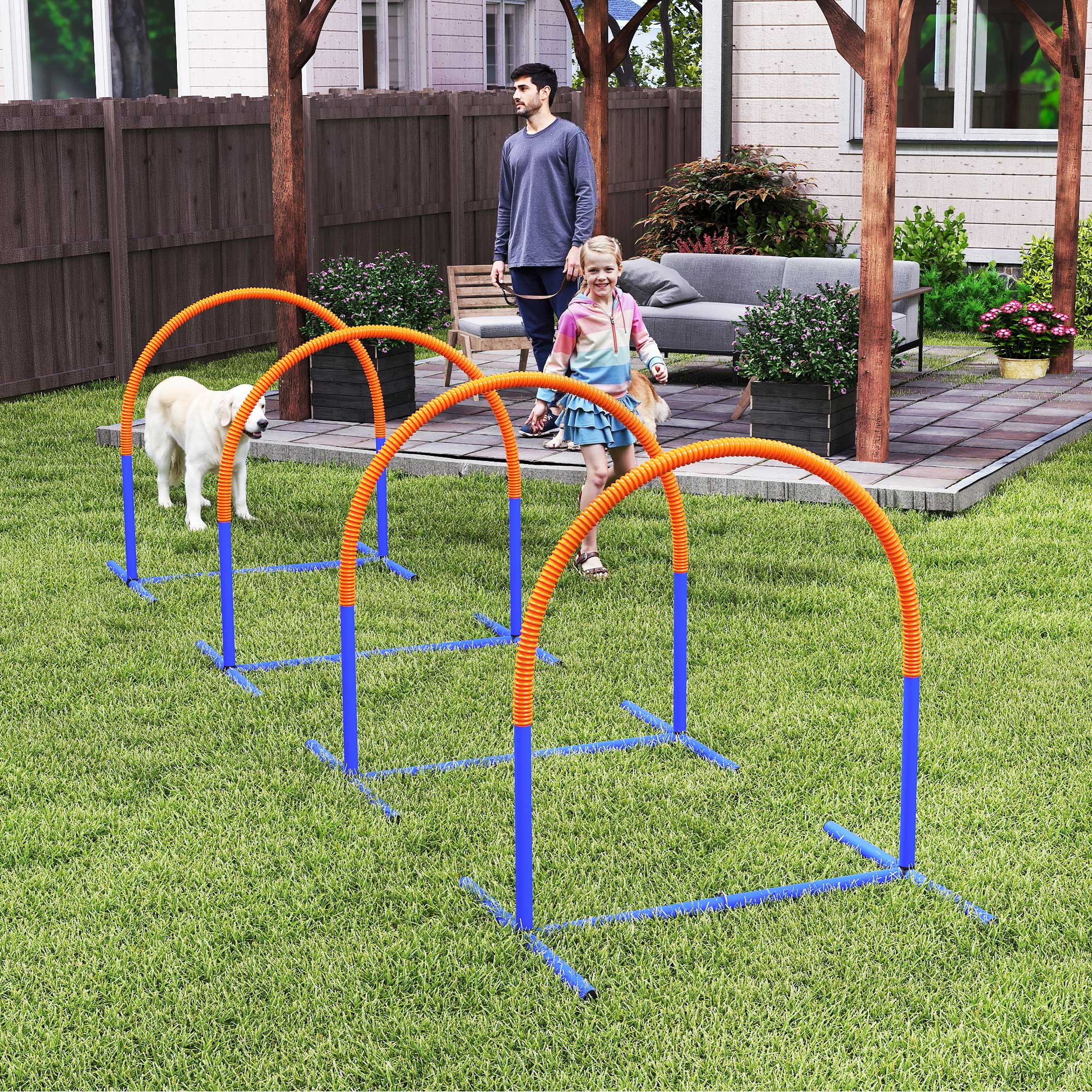 Four-Piece Portable Dog Agility Equipment-Blue — image 5