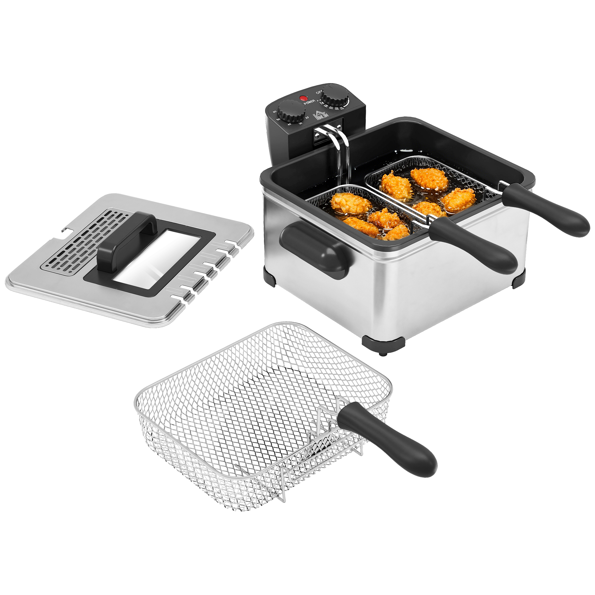 5 Litre Deep Fat Fryer Stainless Steel With Adjustable Temperature,60min — image 5