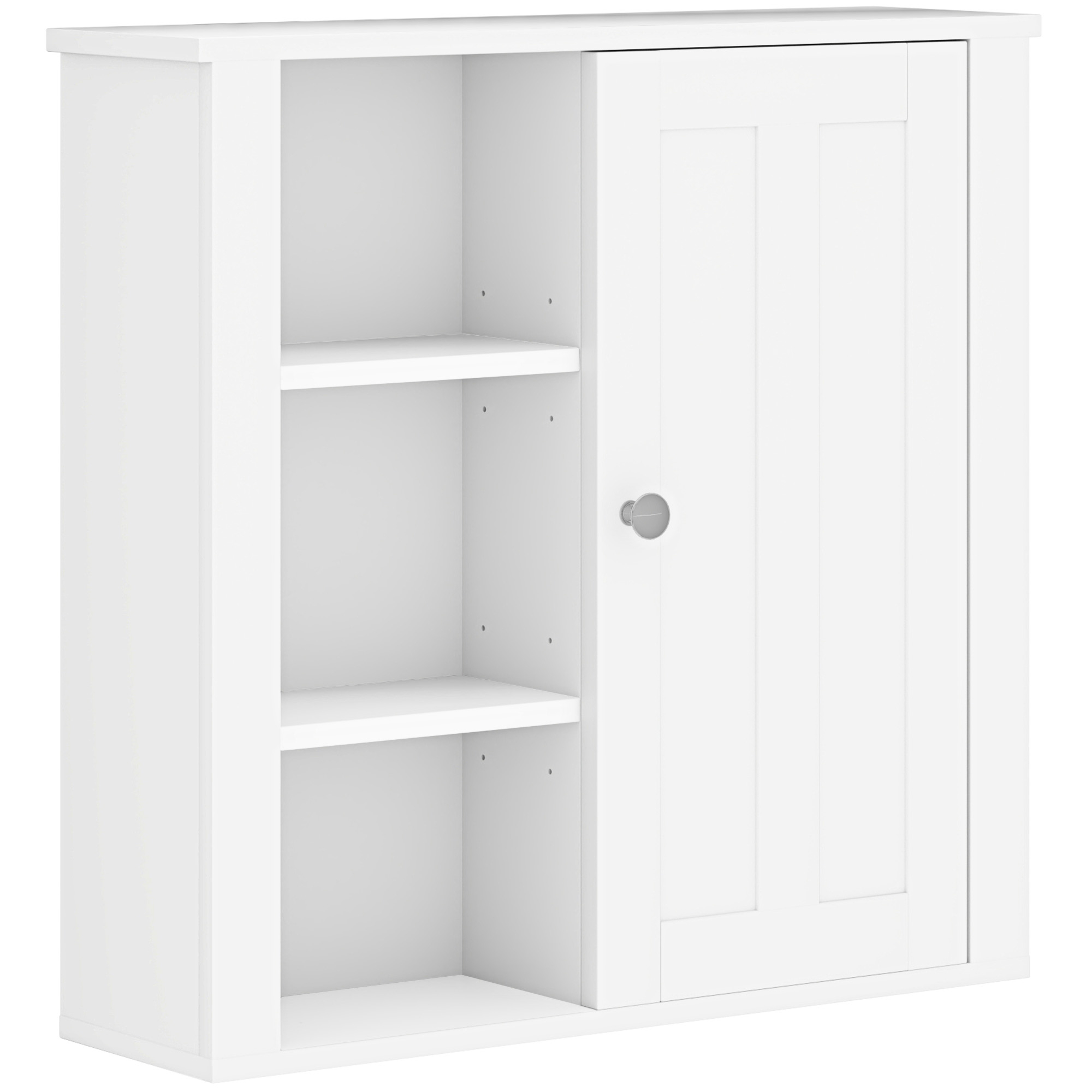 Clean And Simple Bathroom Storage Cabinet-White