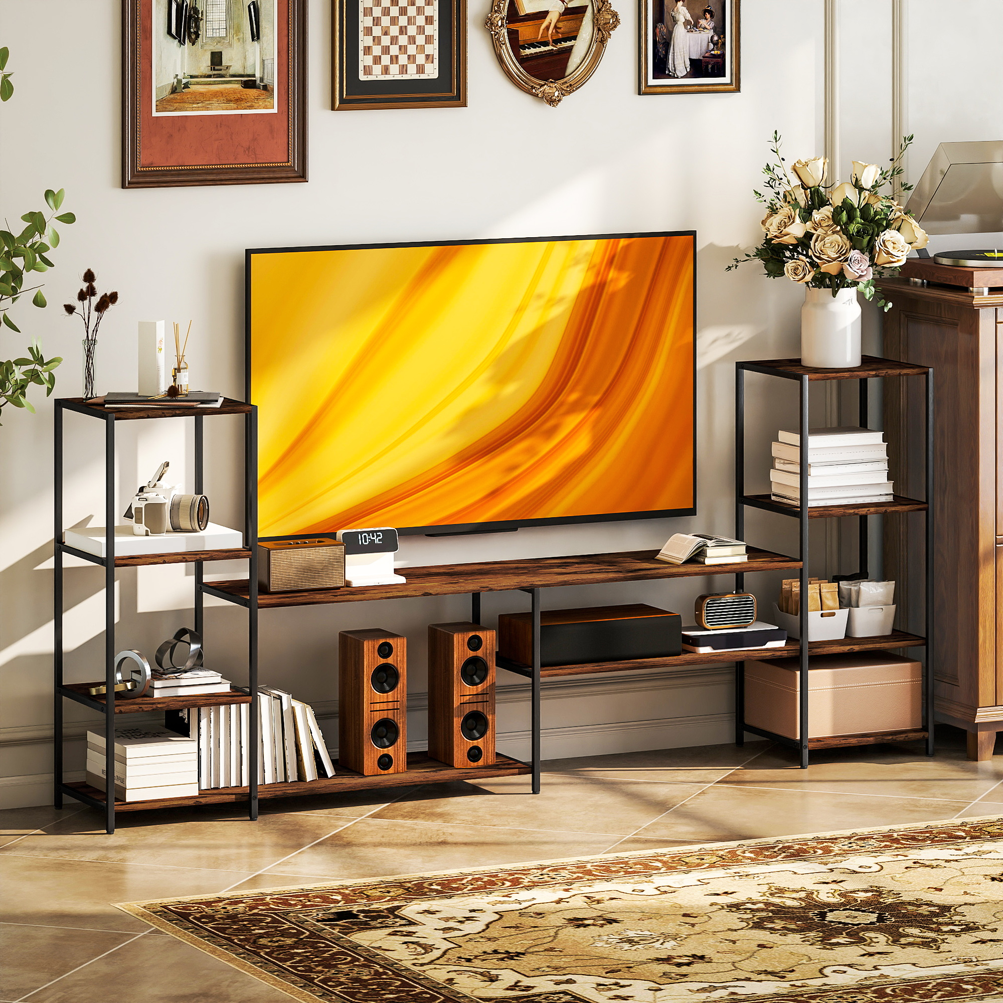 TV Unit For TVs Up To 60 Inches,Industrial TV Stand With Storage — image 5