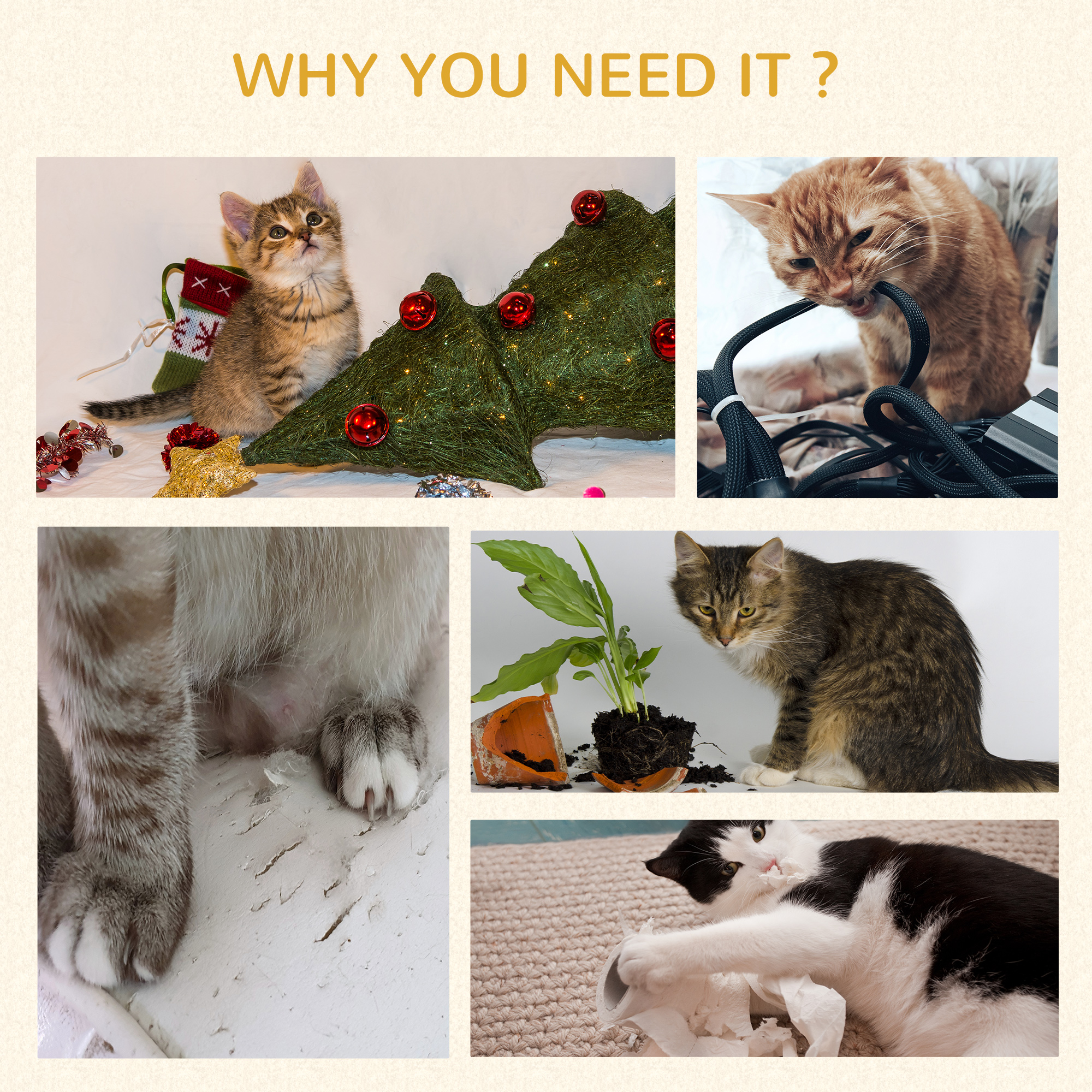 72cm Cat Tree Kitten Tower,with Sisal Scratching Post,Two Beds,Toy Ball — image 5