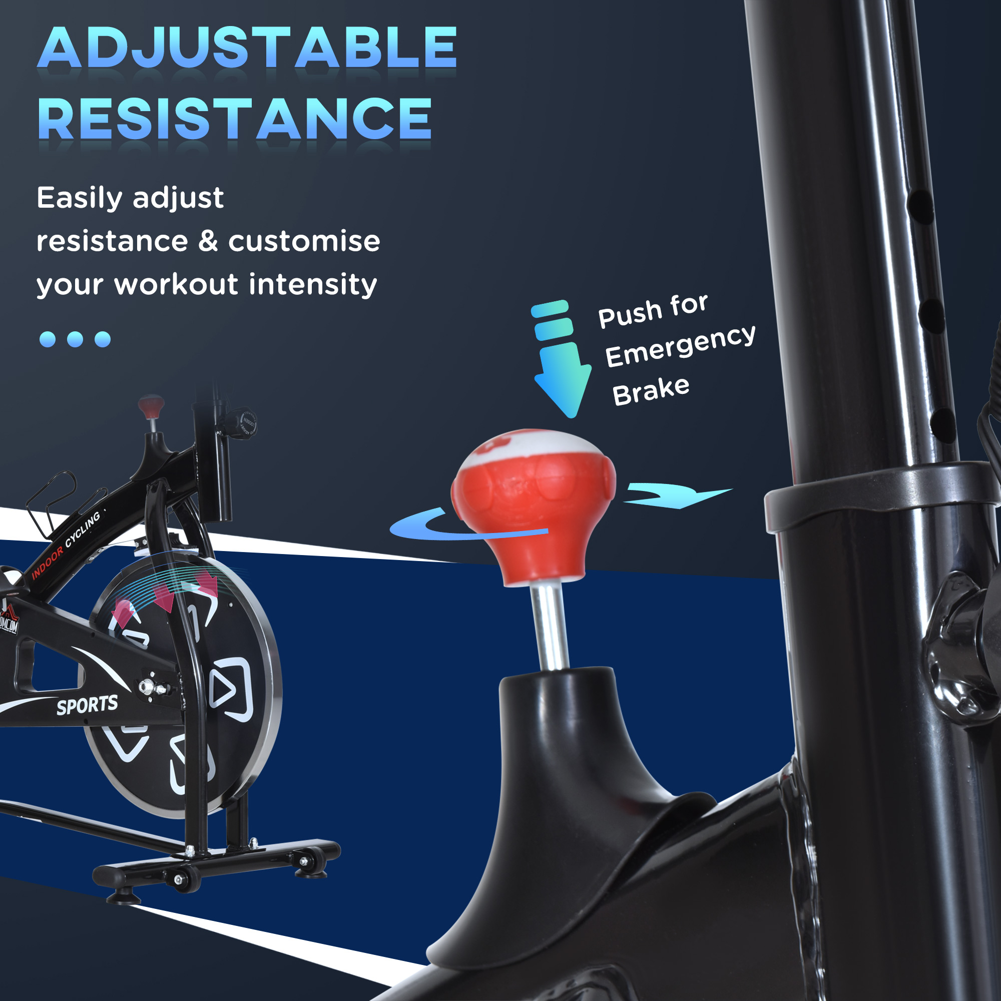 Indoor Stationary Exercise Bike 6kg Flywheel Fitness Cardio Workout Trainer — image 4