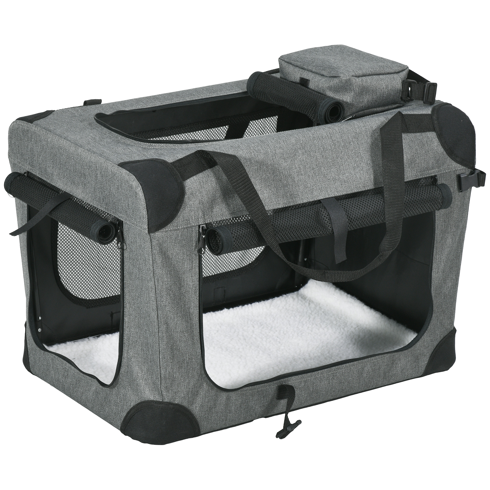 Oxford Fabric Folding Pet Carrier Bag Grey — image 2