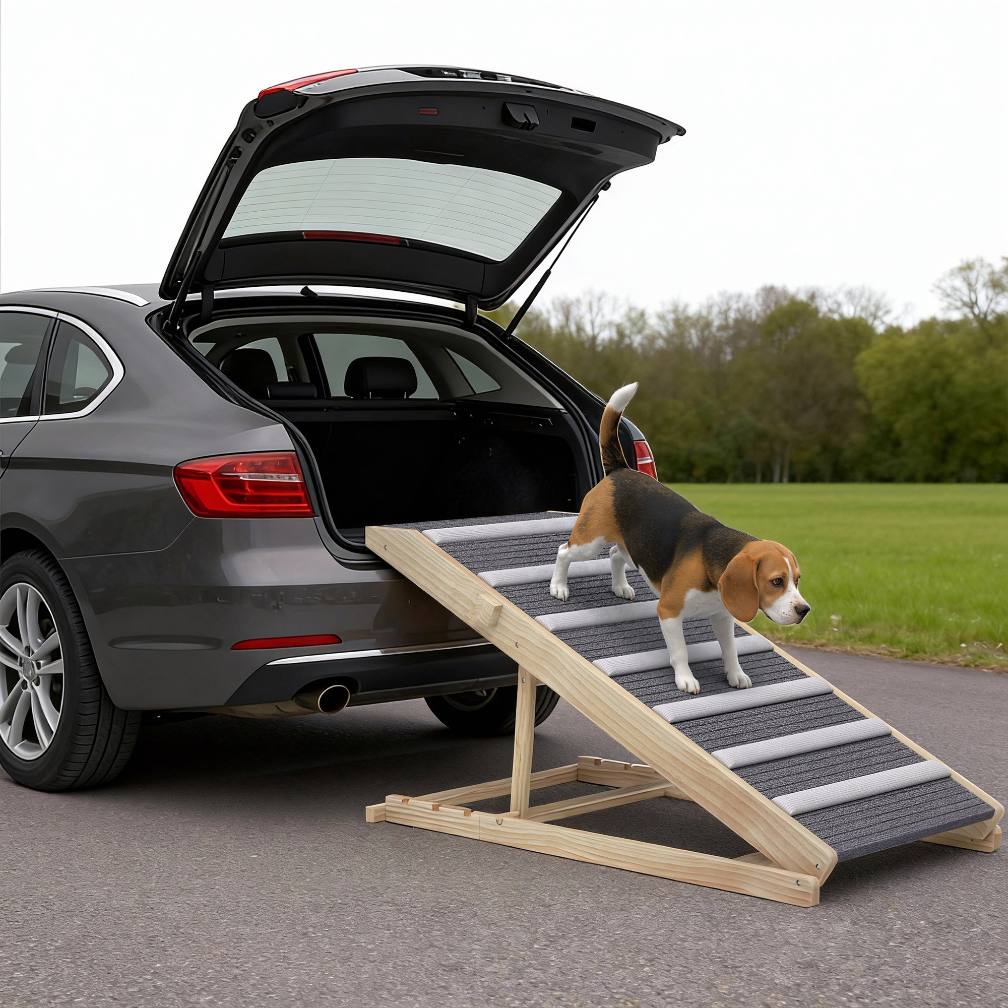 Dog Ramp For Couch,Adjustable Folding Pet Ramp,4 Adjustable Height Climbing — image 5